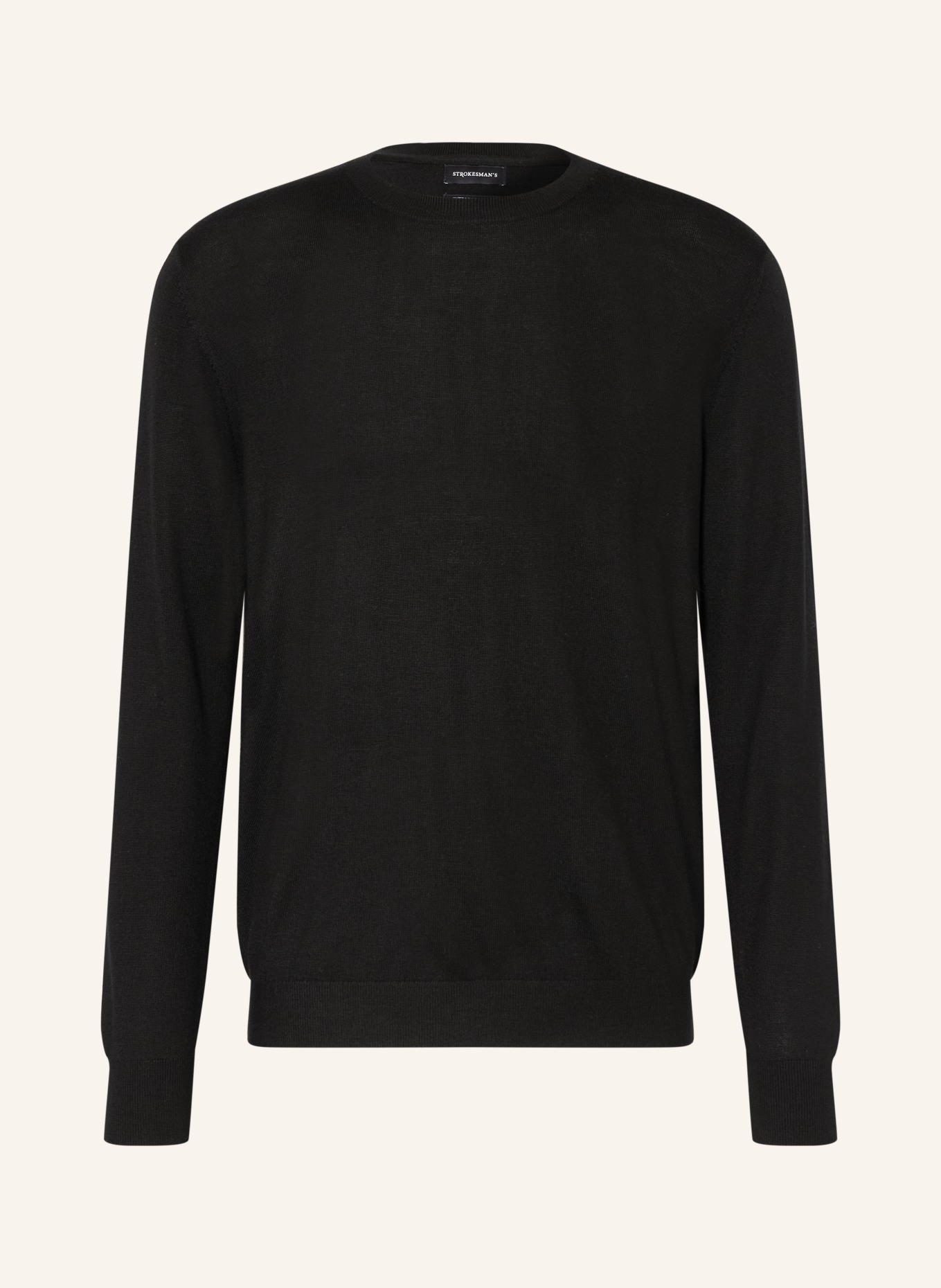 STROKESMAN'S Sweater made of merino wool: BLACK
