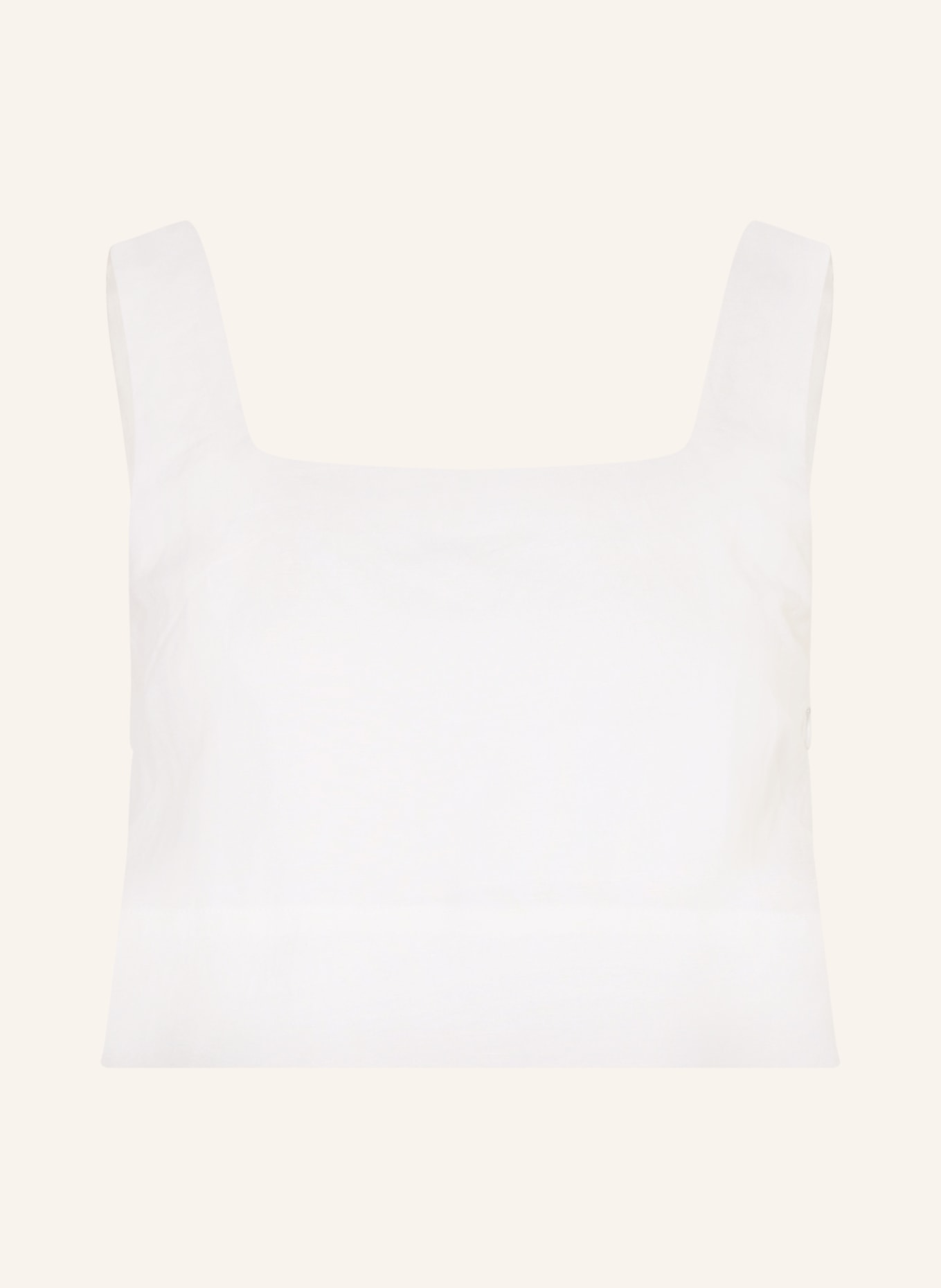LEZU Cropped-Top ALEA mit Leinen: WEISS