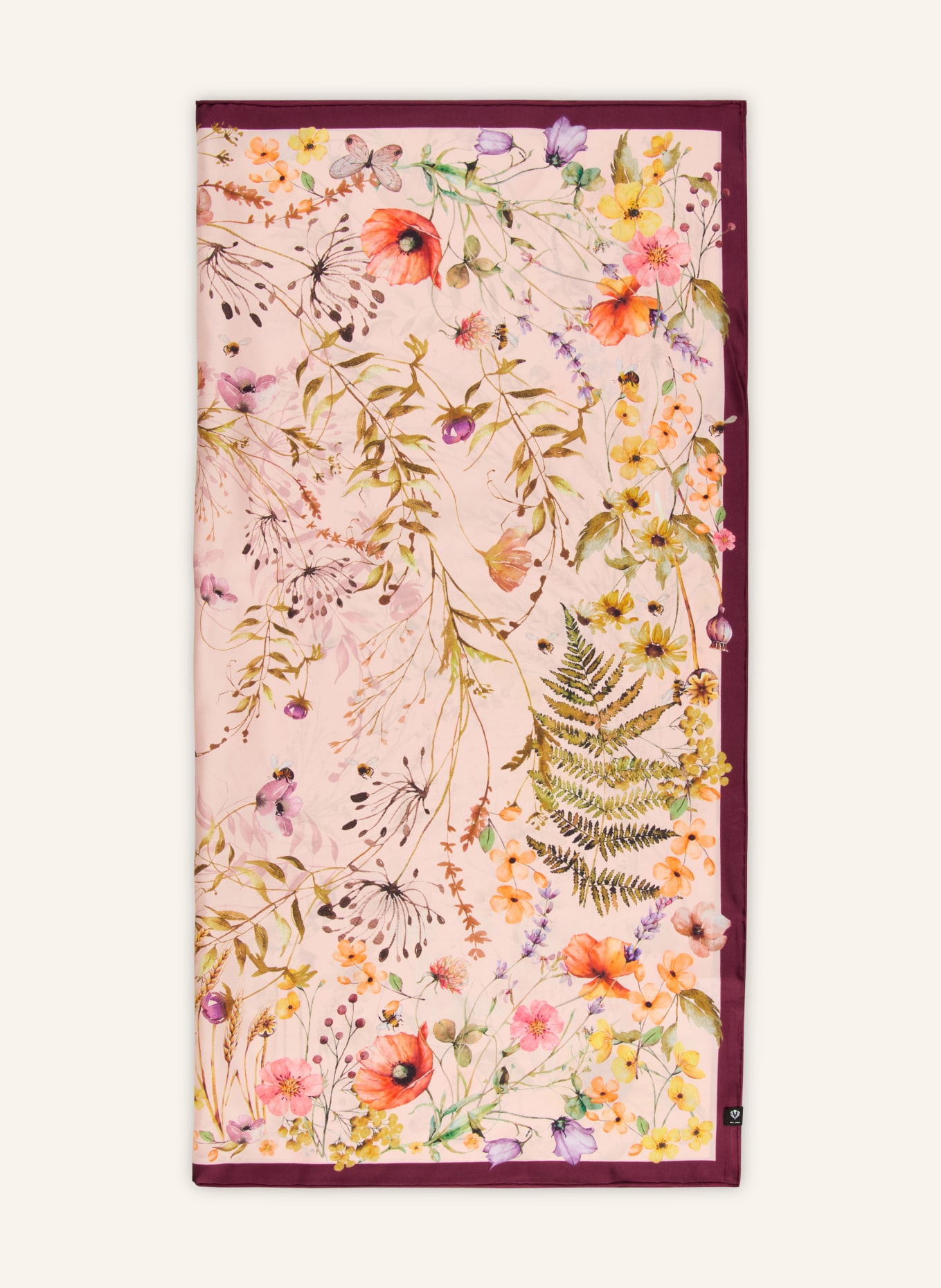 FRAAS hedvábný šátek: SVĚTLE RŮŽOVÁ / TMAVĚ ČERVENÁ / ZELENÁ