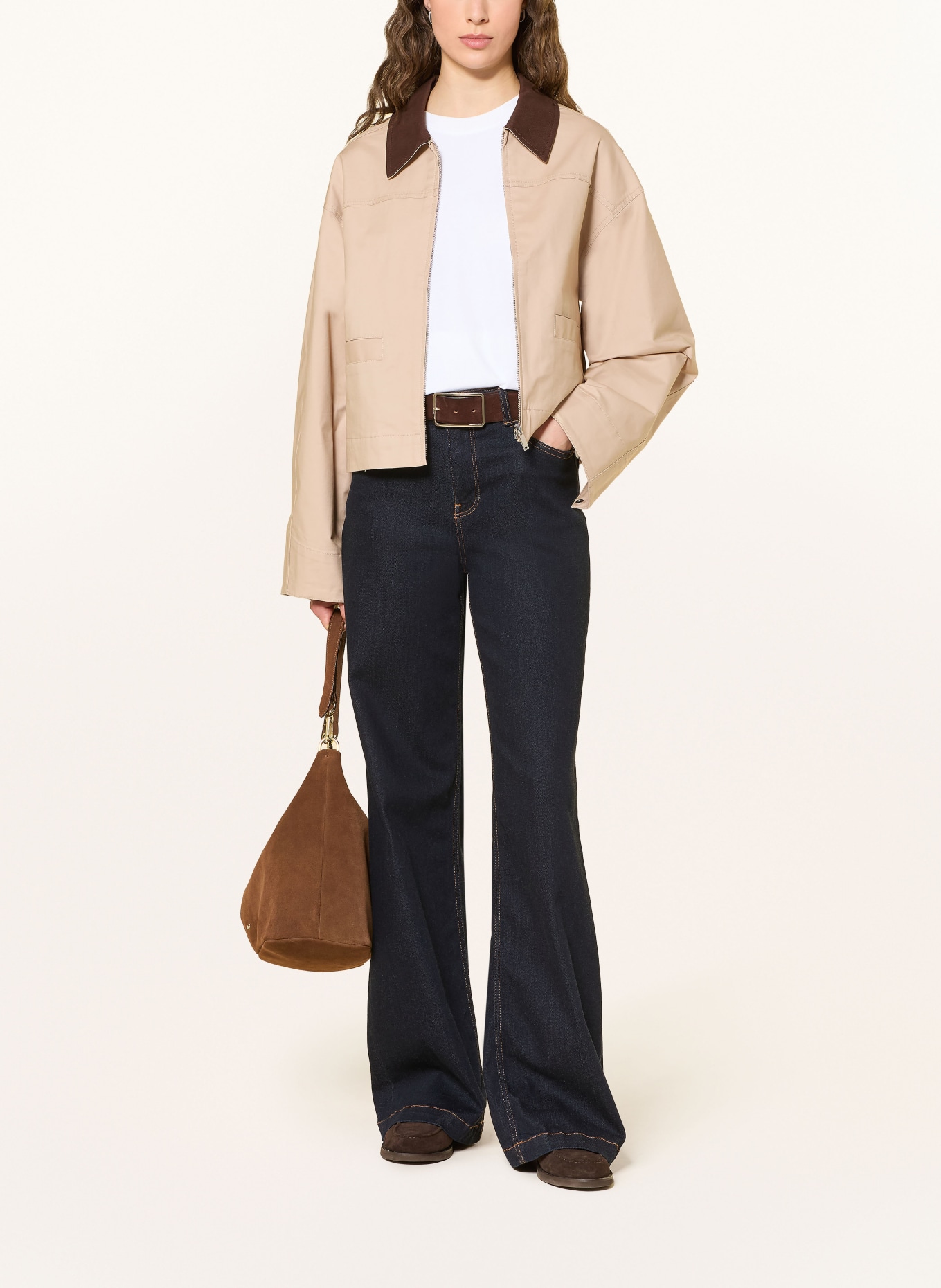 OPUS Kastenjacke HERAKLA: BEIGE