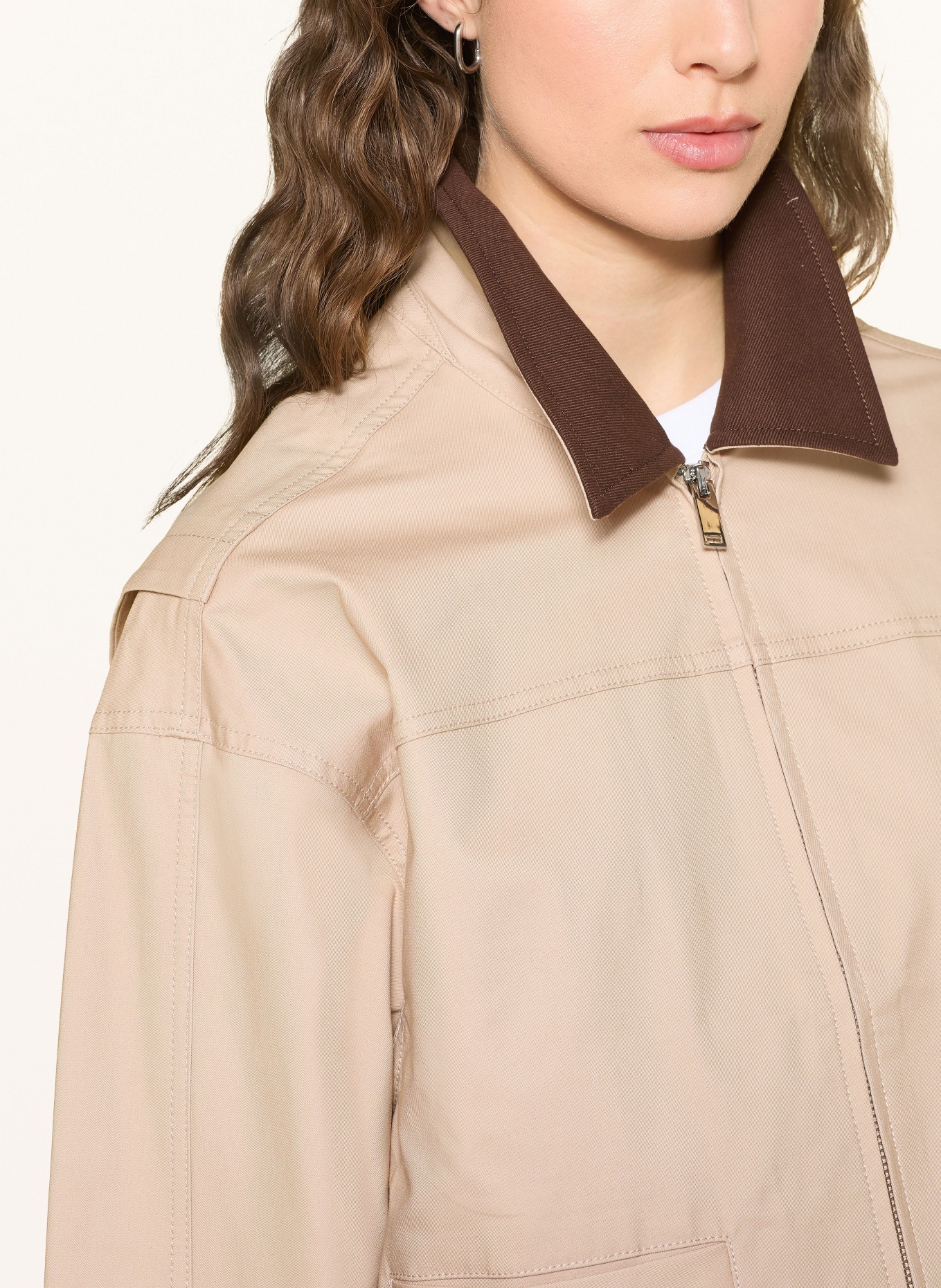 OPUS Kastenjacke HERAKLA: BEIGE