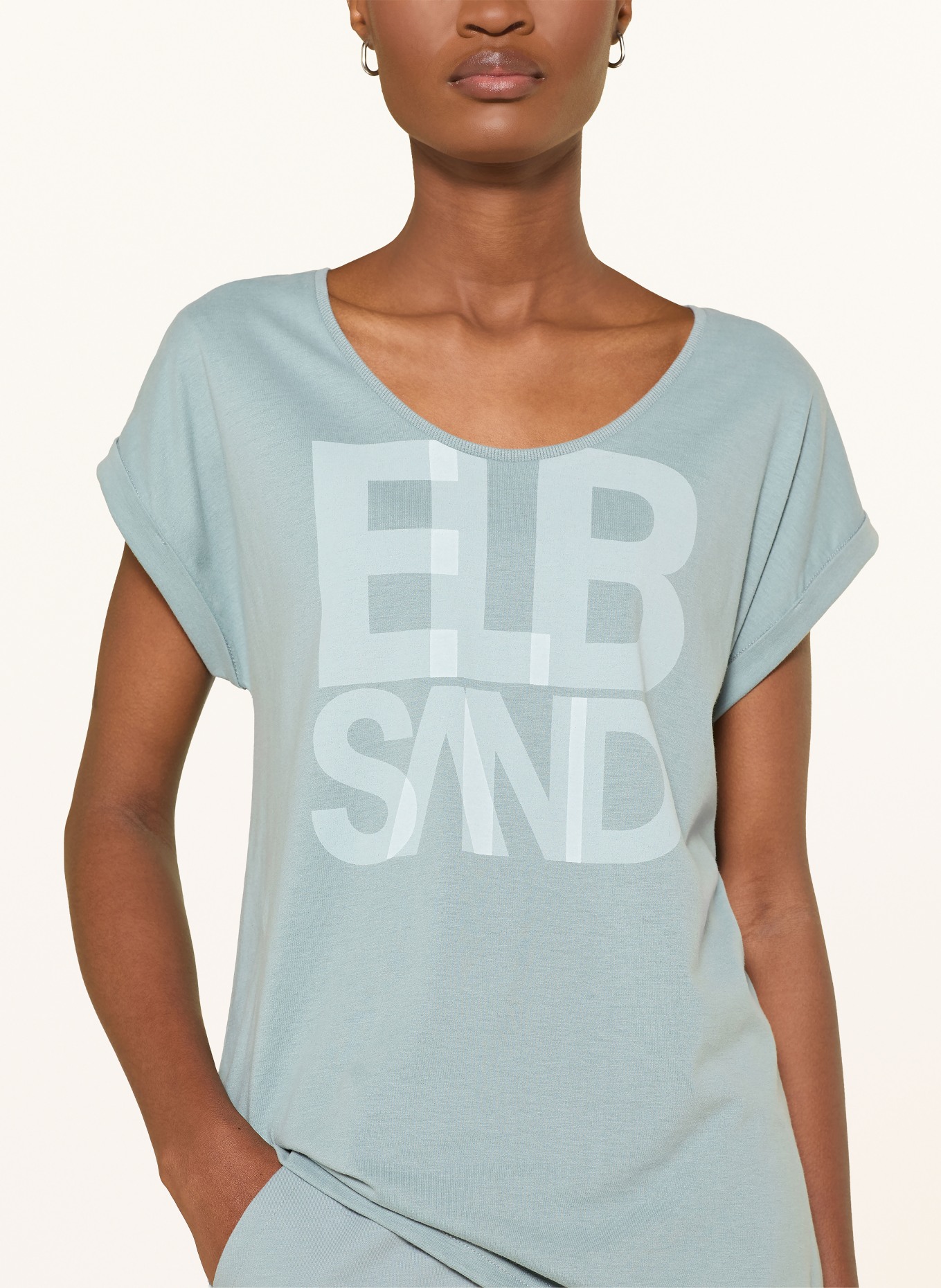 ELBSAND ELDIS T-shirt: BLUE GRAY