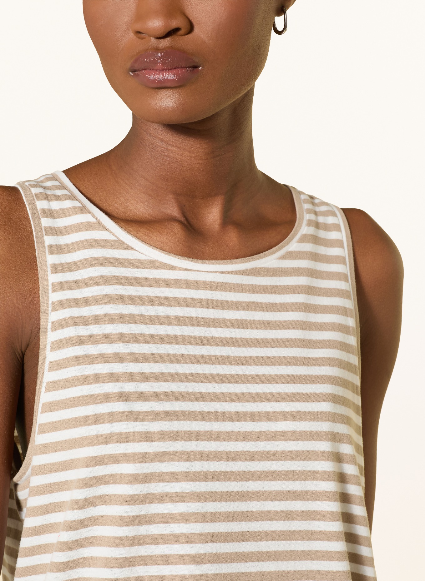 ELBSAND Top MAAVI: BEIGE / CREME