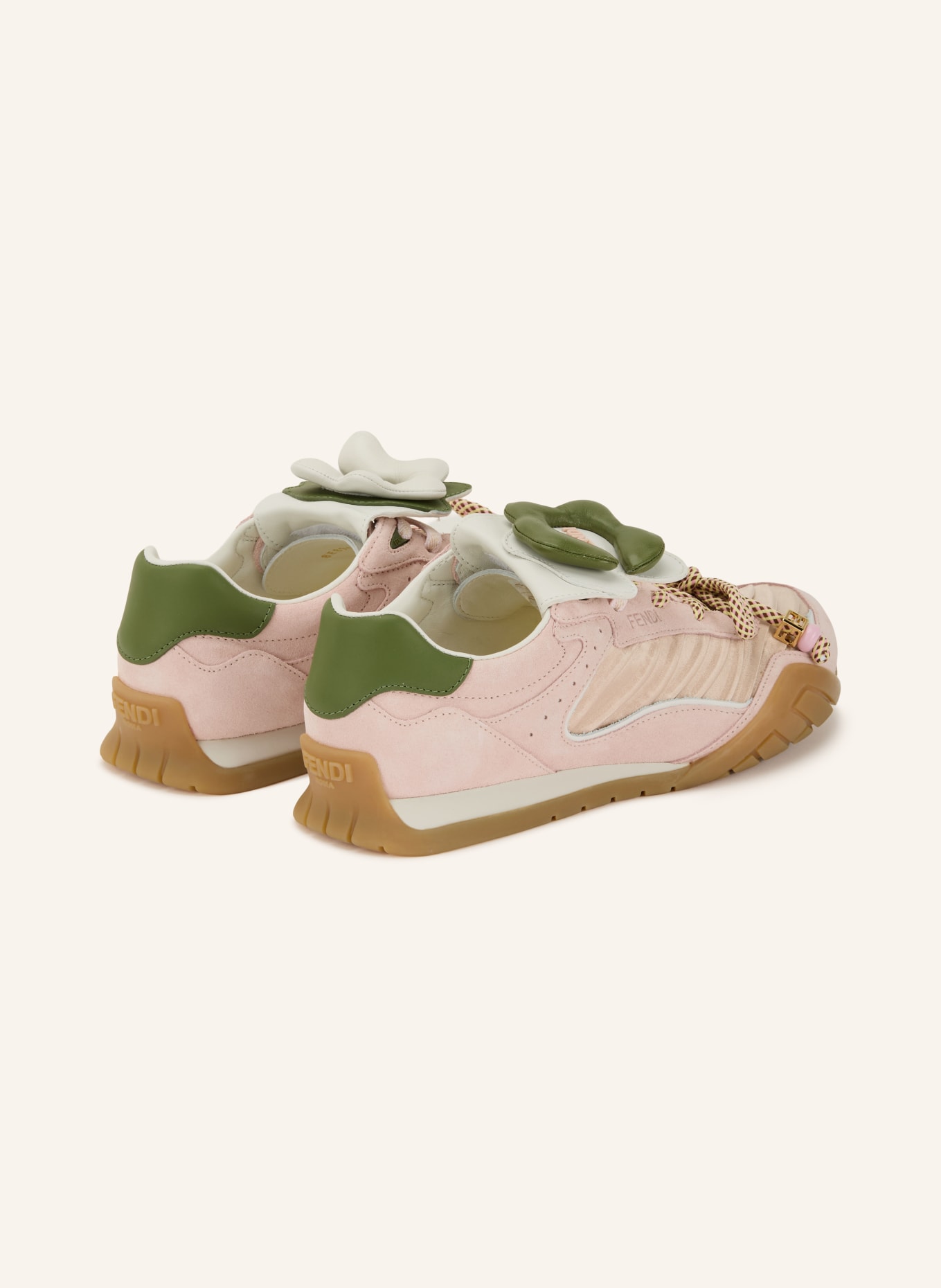 FENDI Sneaker WAVE PULSE: ROSÉ / GOLD / GRÜN