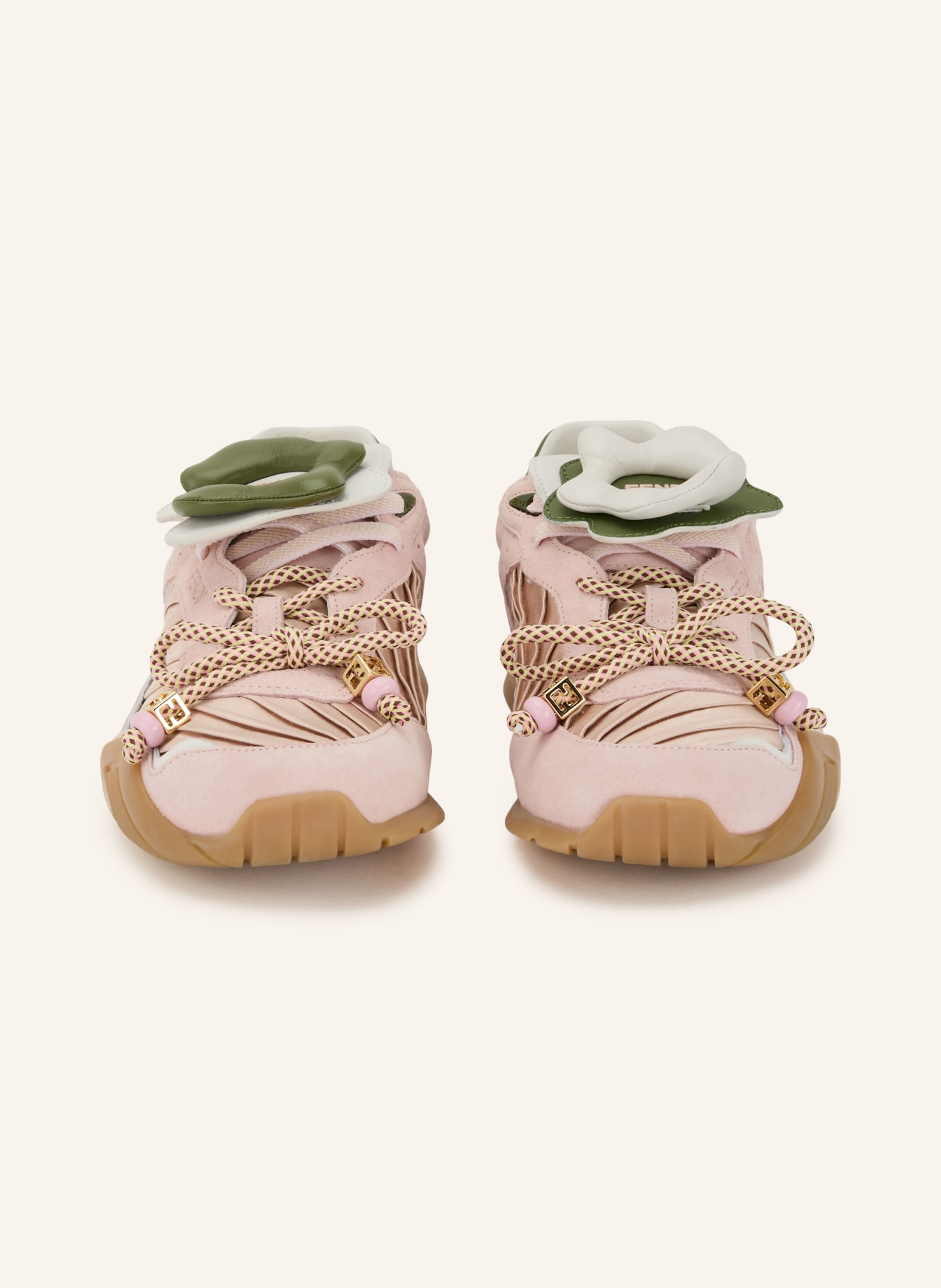 FENDI Sneaker WAVE PULSE: ROSÉ / GOLD / GRÜN