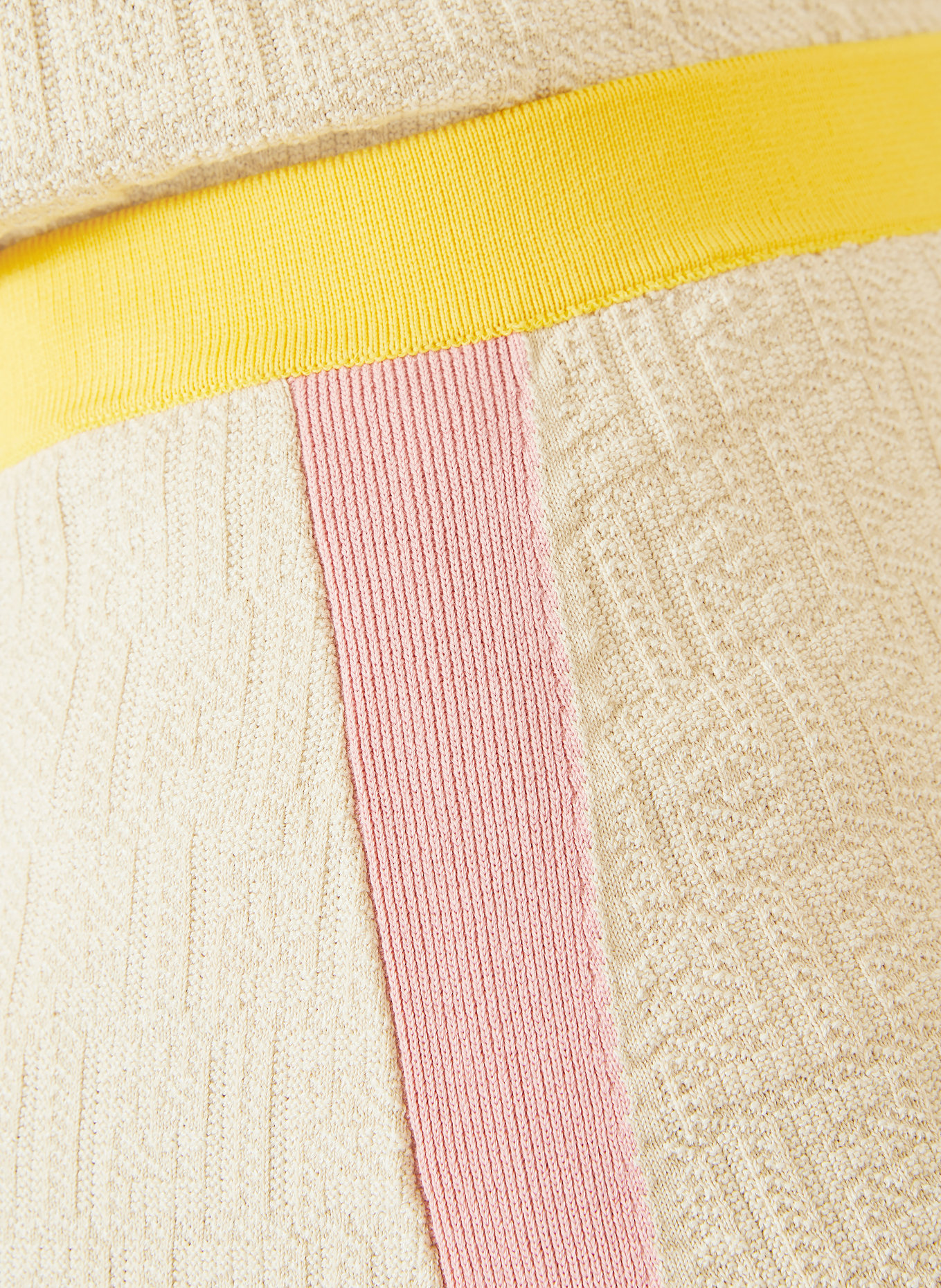 FENDI Strickrock: BEIGE / ROSA / GELB