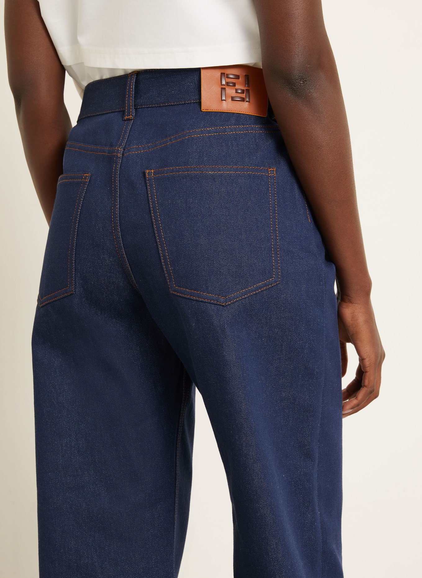 FENDI Wide Leg Jeans: F0QB0 NAVY