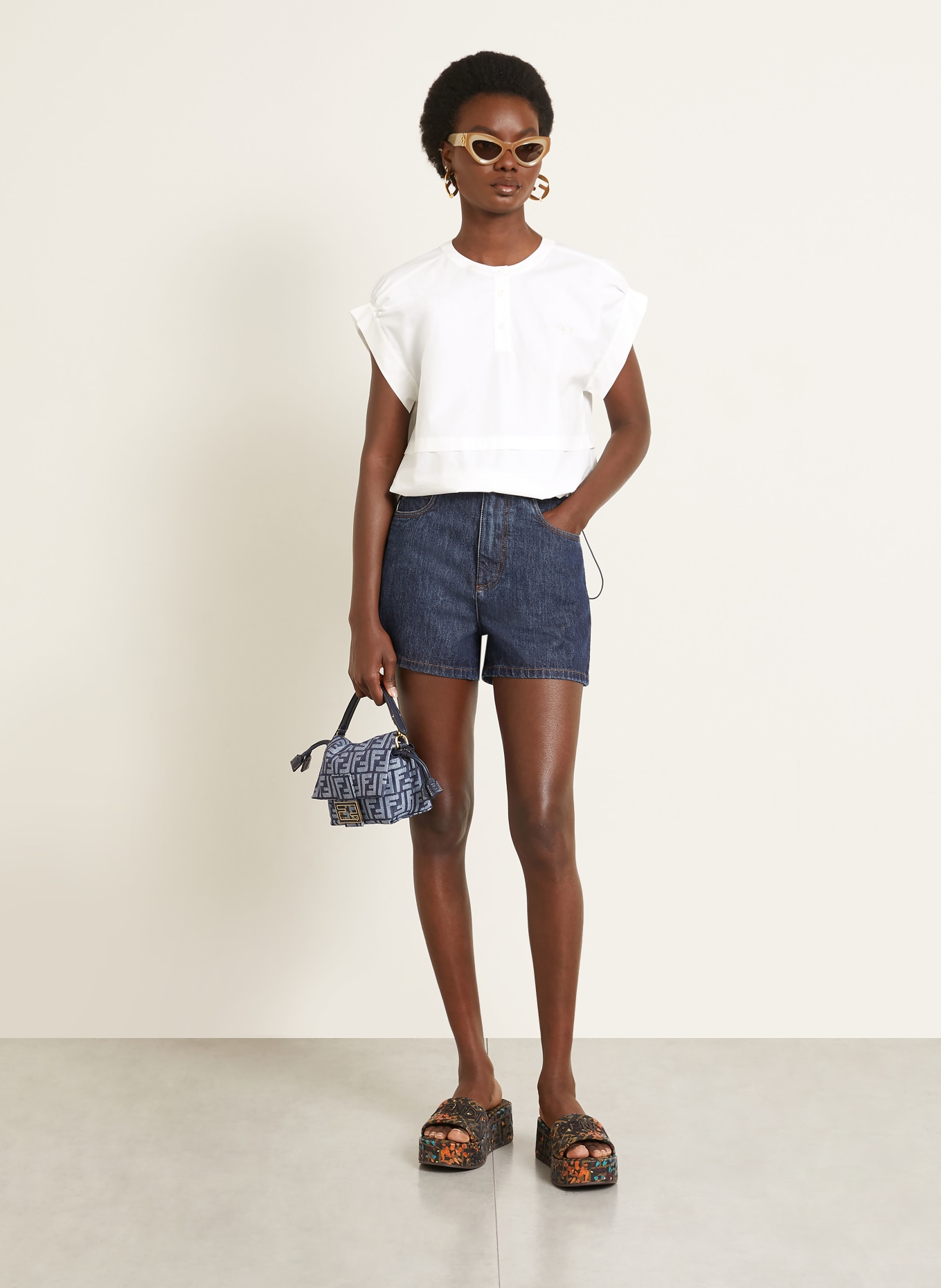 FENDI Blusenshirt: WEISS