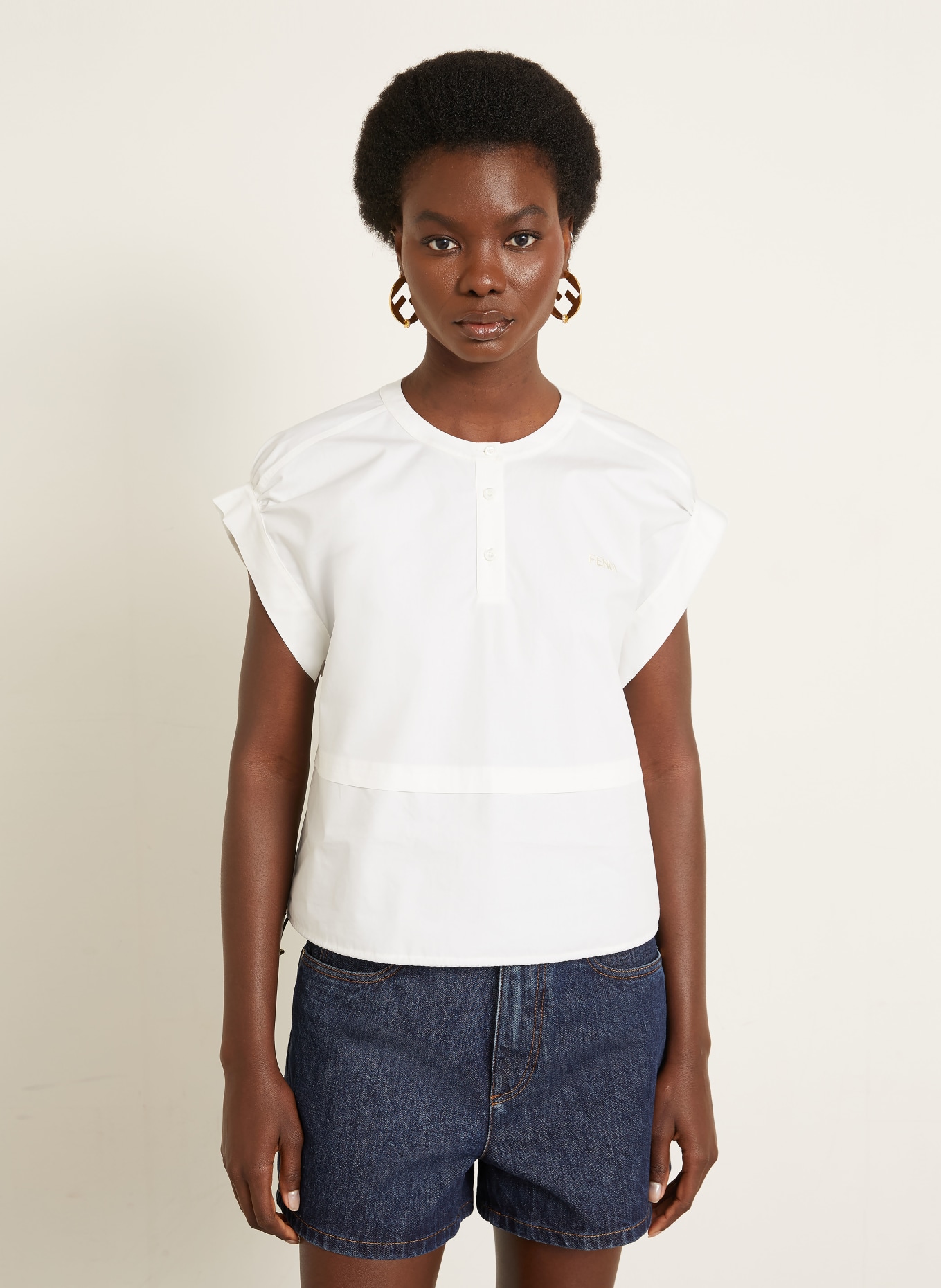 FENDI Blusenshirt: WEISS