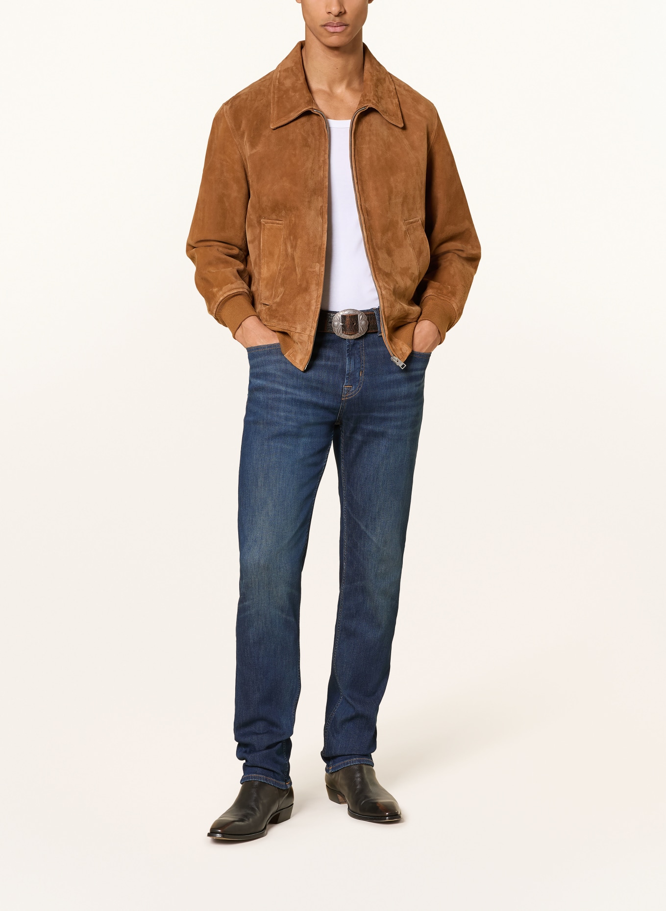 7 for all mankind SLIMMY Extra Slim Fit Jeans: 3DJ Dark Blue