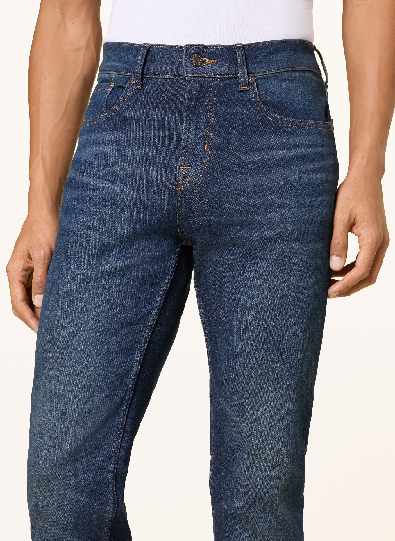 7 for all mankind SLIMMY Extra Slim Fit Jeans: 3DJ Dark Blue