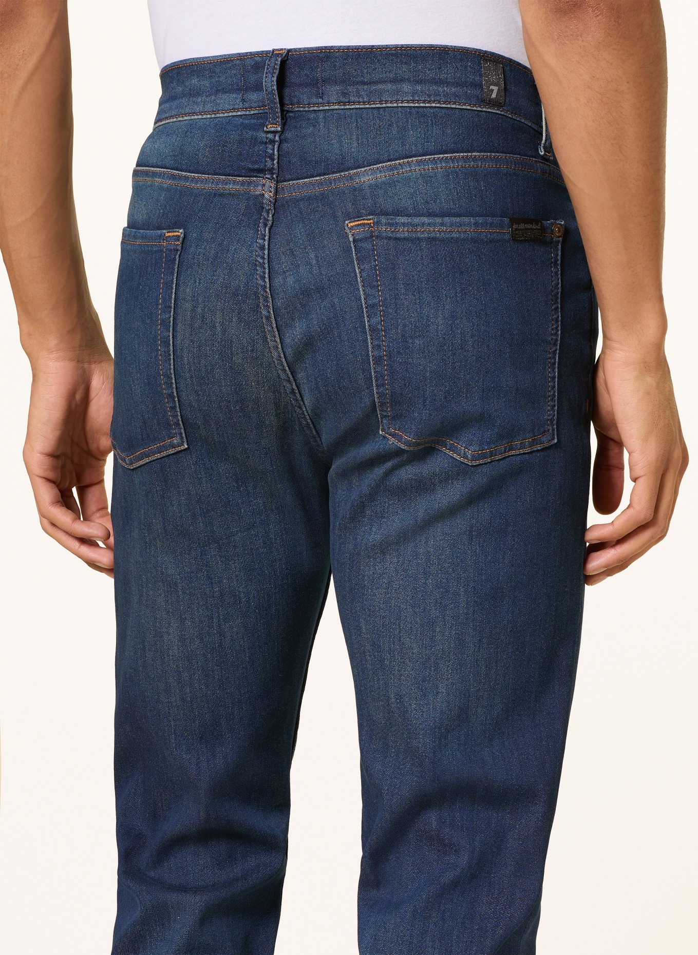 7 for all mankind SLIMMY Extra Slim Fit Jeans: 3DJ Dark Blue