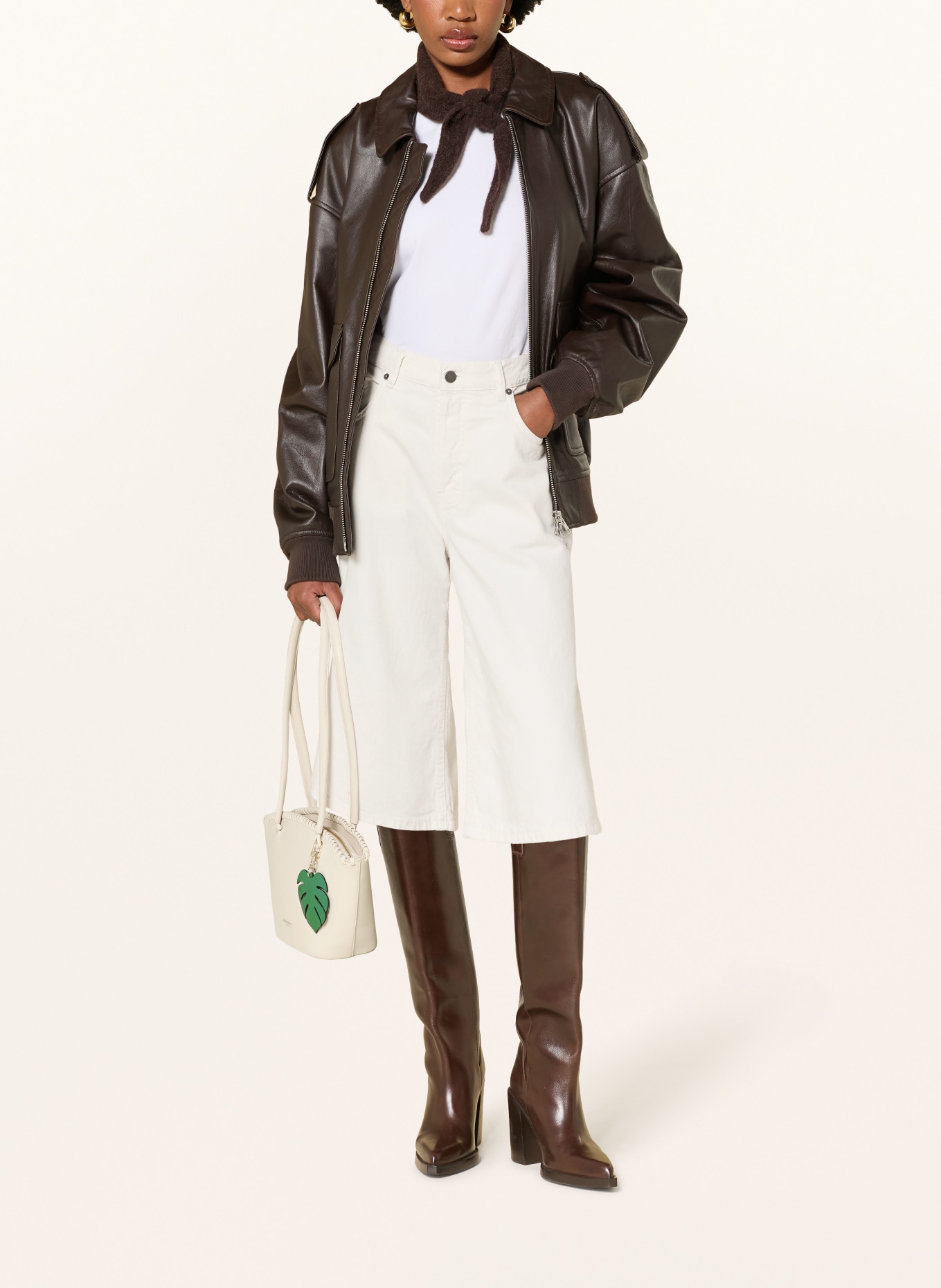 SEIDENFELT LILJENDAL Tote Bag: CREAM / GOLD