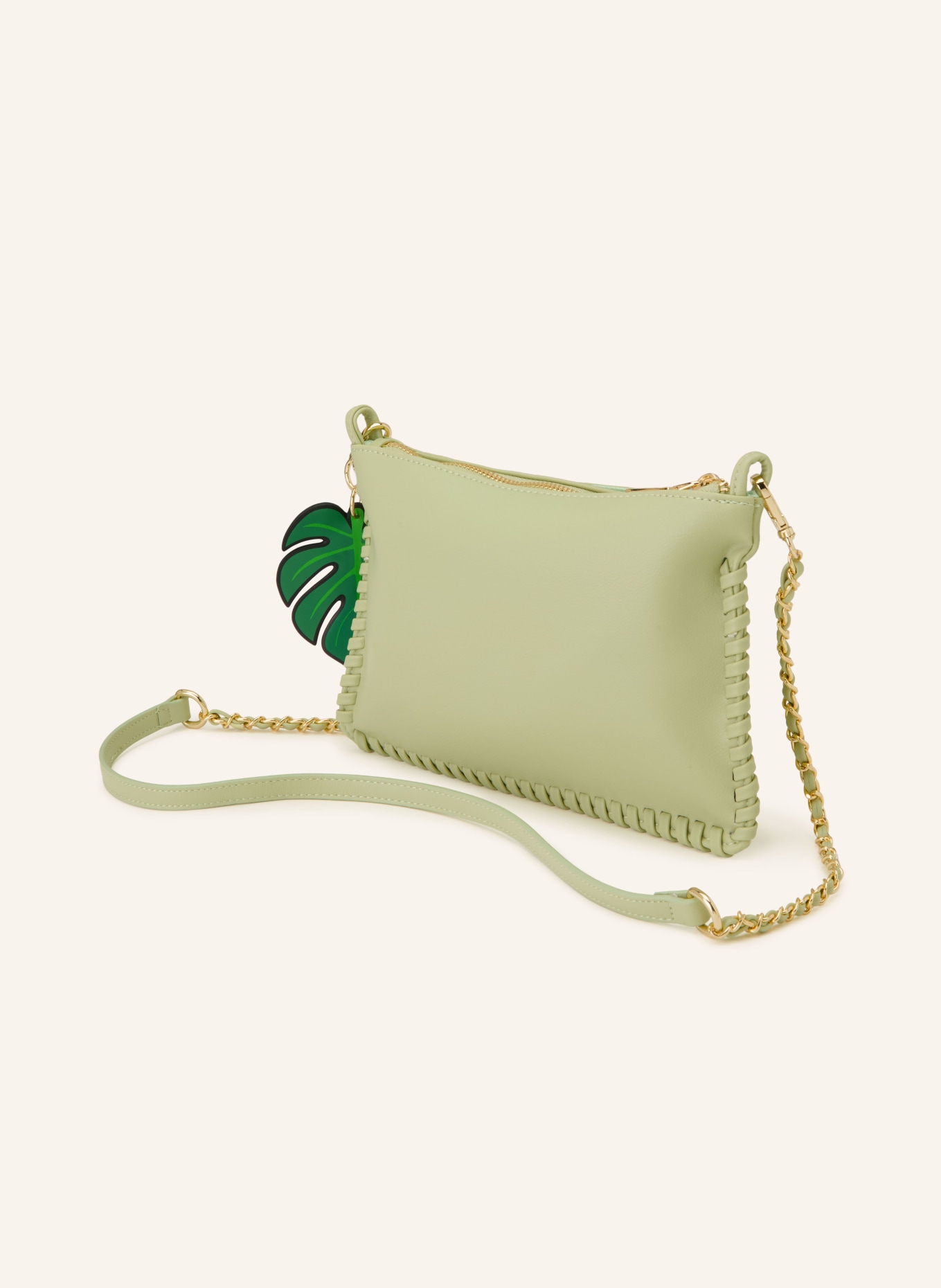 SEIDENFELT Schultertasche LILJENDAL: HELLGRÜN / GOLD