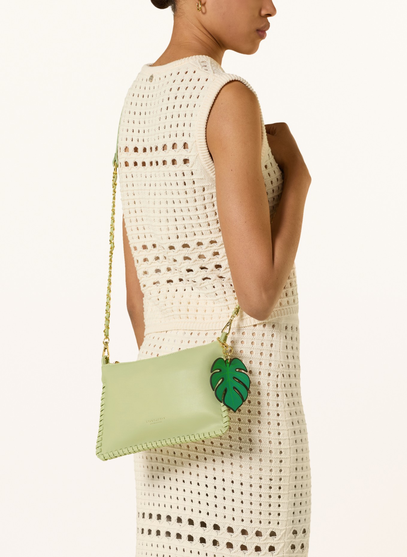SEIDENFELT LILJENDAL Shoulder Bag: LIGHT GREEN / GOLD