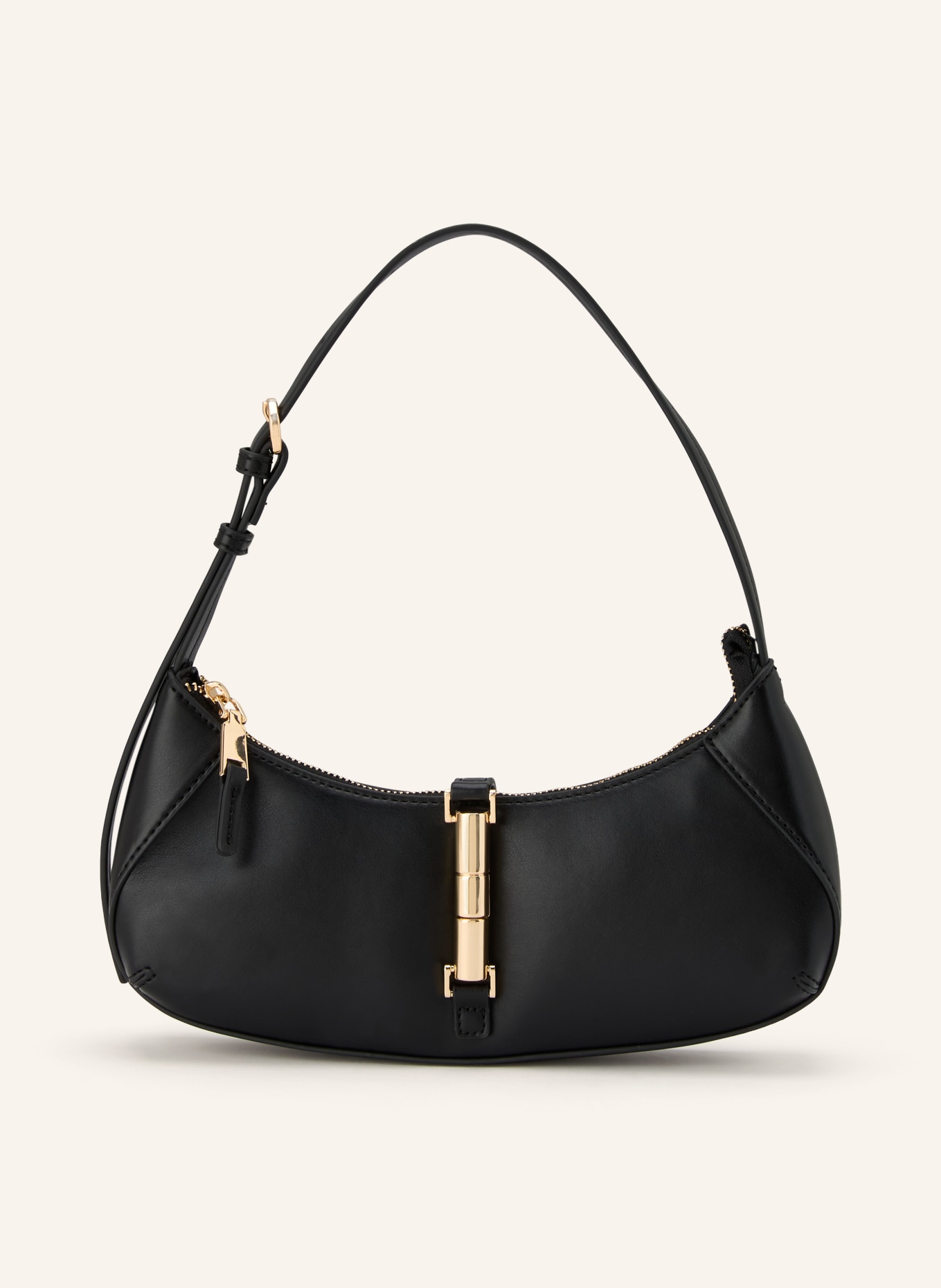 SEIDENFELT Handtasche LOVIISA: SCHWARZ