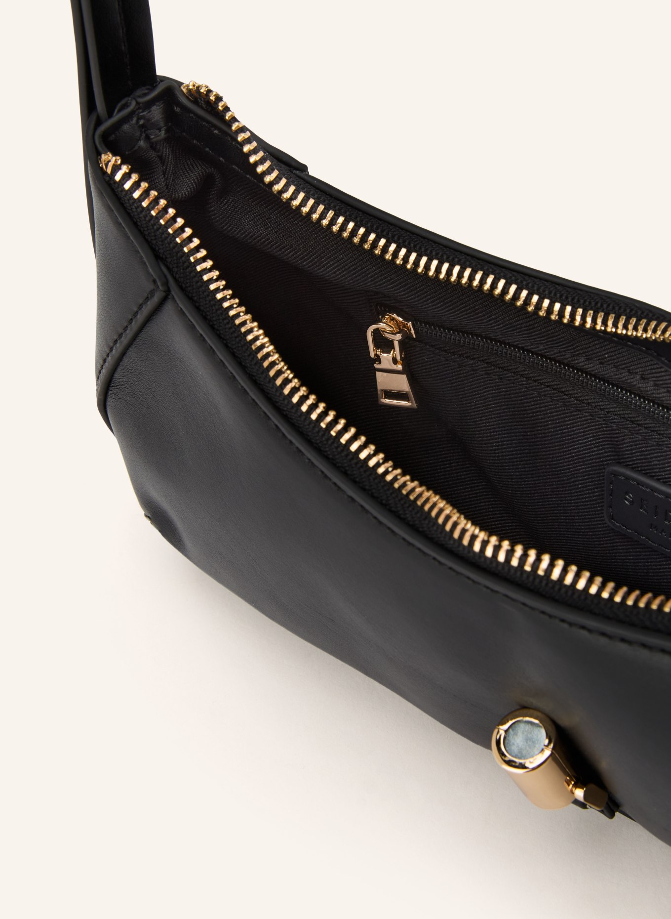 SEIDENFELT Handtasche LOVIISA: SCHWARZ