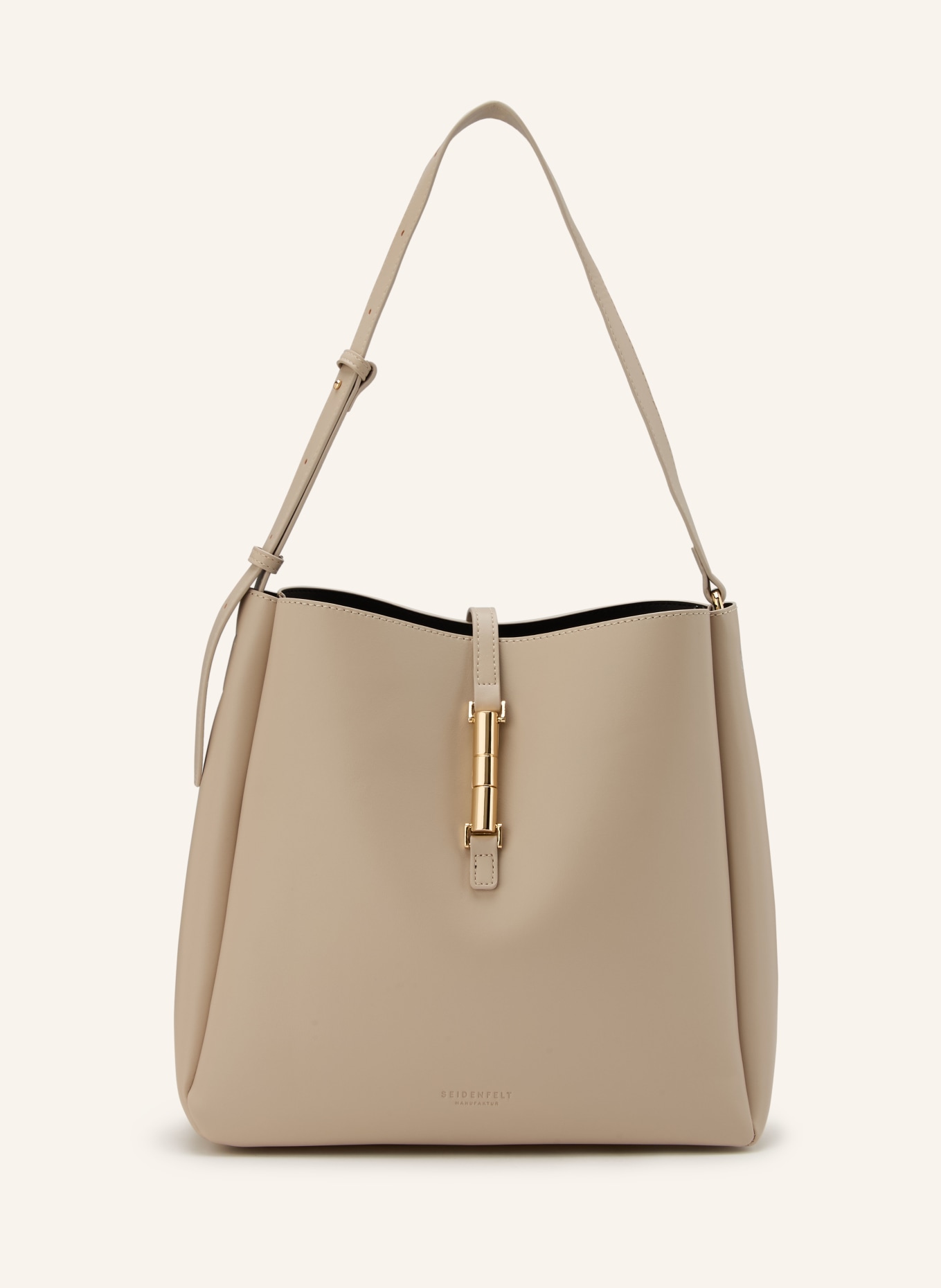 SEIDENFELT Schultertasche LOVIISA mit Pouch: BEIGE