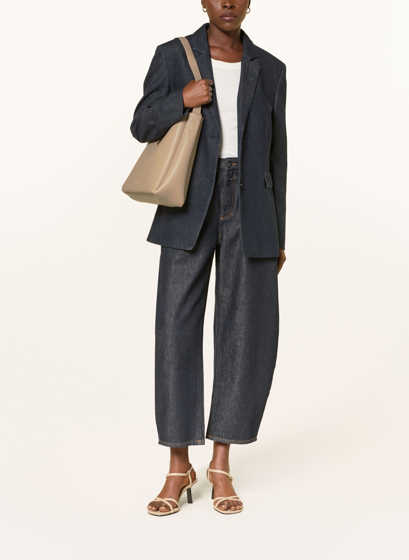 SEIDENFELT LOVIISA Shoulder Bag with Pouch: BEIGE