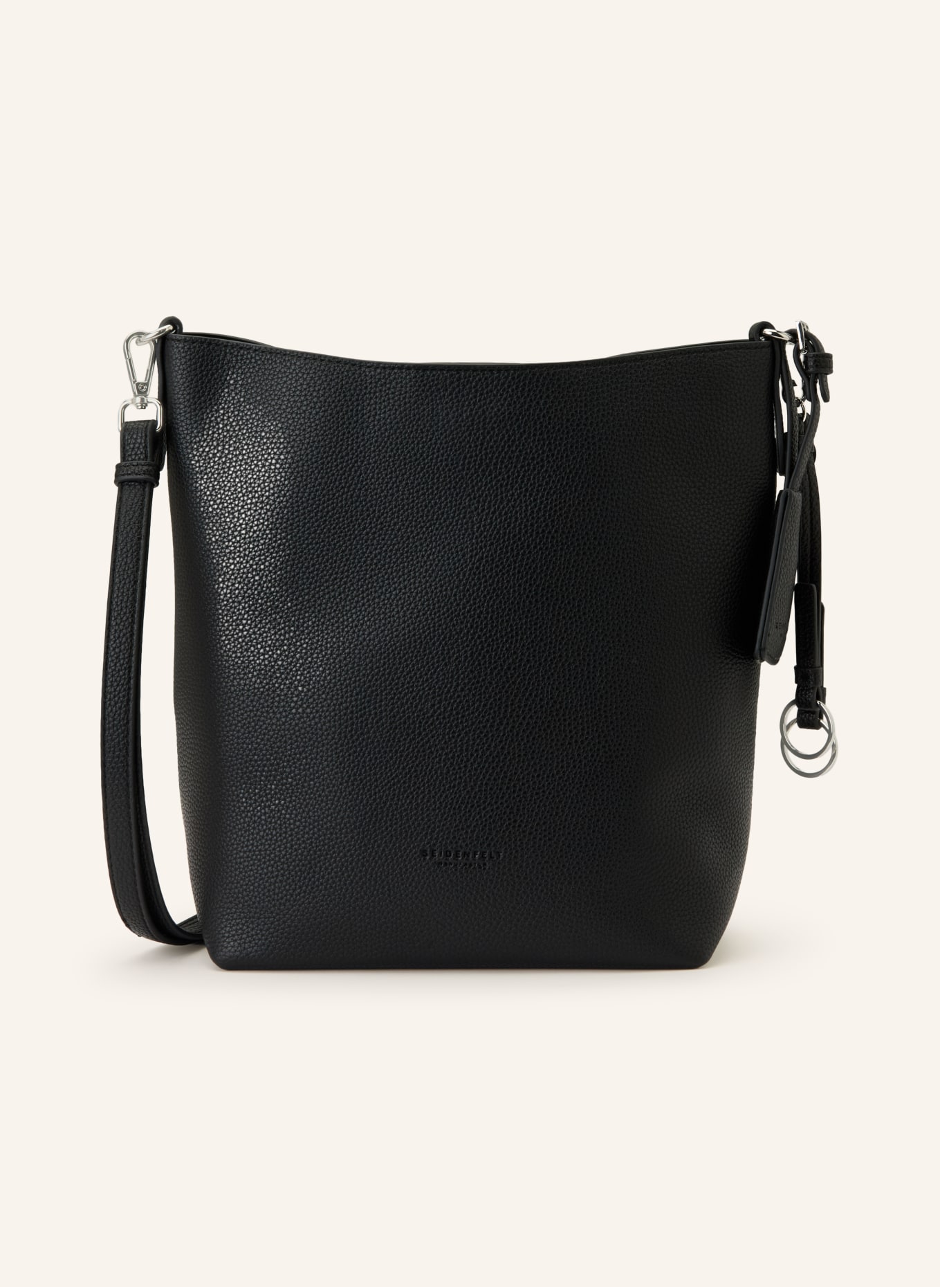 SEIDENFELT Schultertasche LOHJA: SCHWARZ