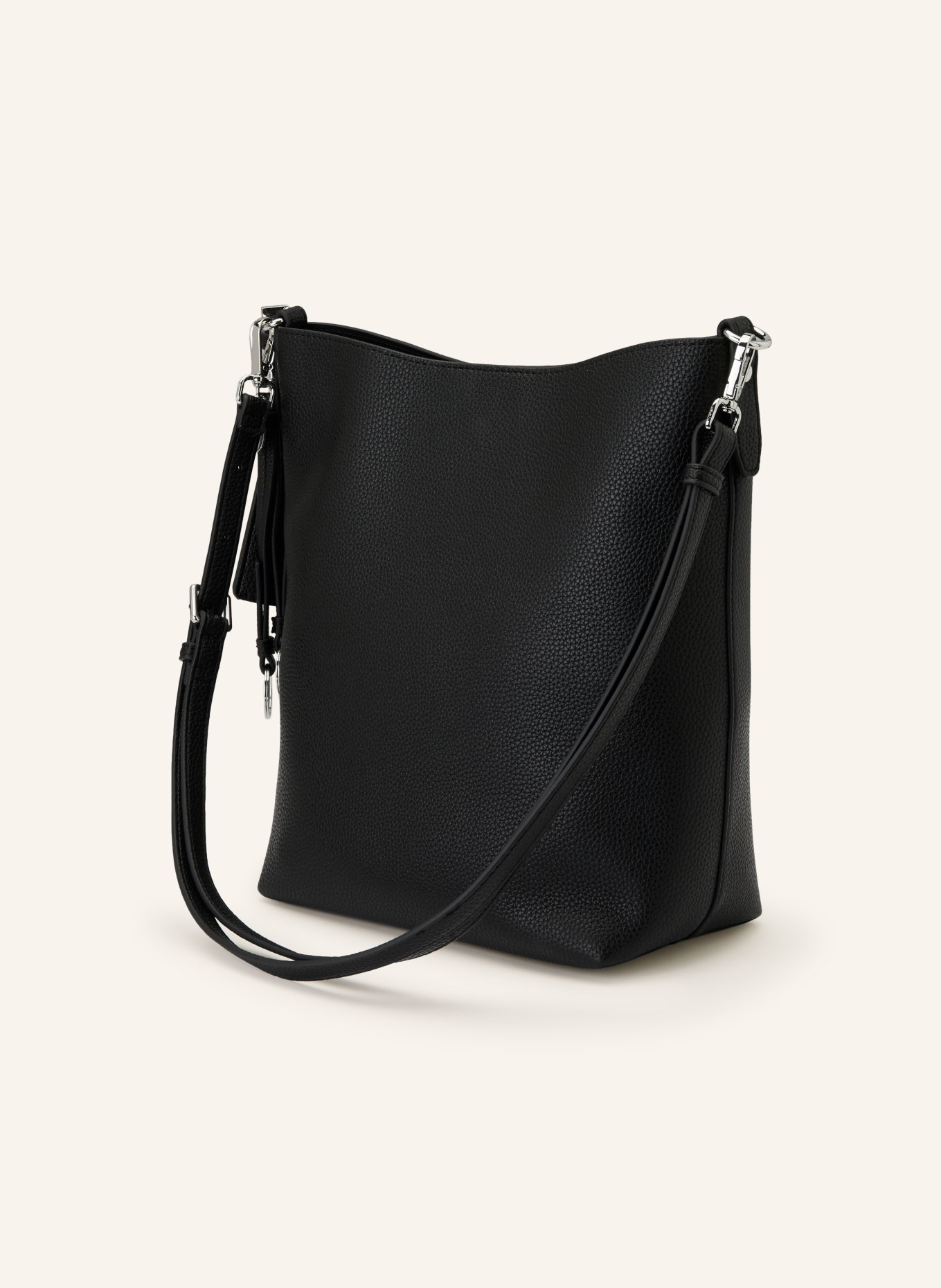 SEIDENFELT Schultertasche LOHJA: SCHWARZ