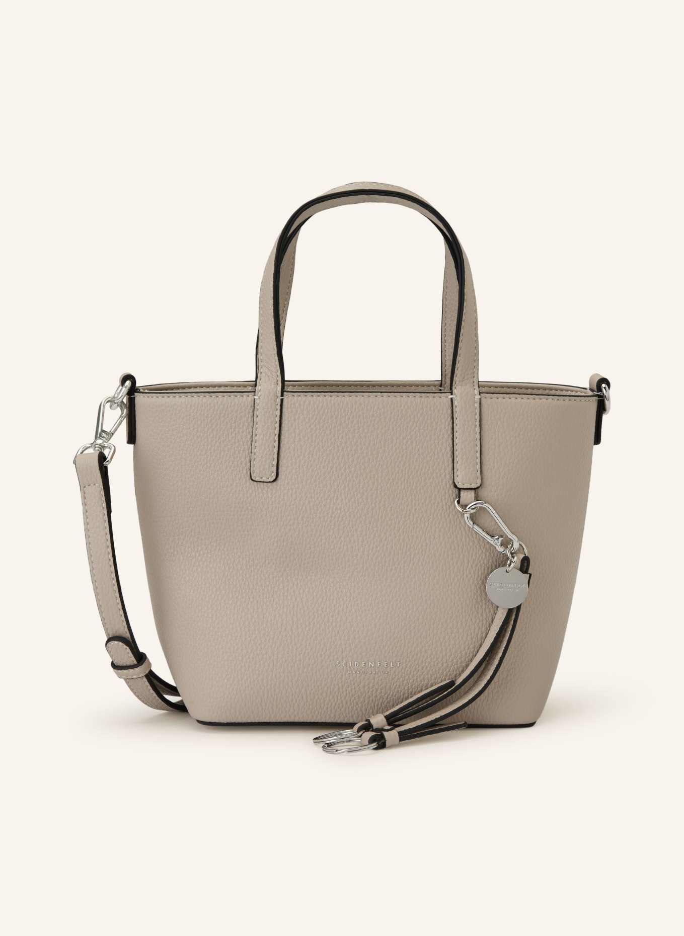 SEIDENFELT Handtasche LOHJA SMALL: BEIGE