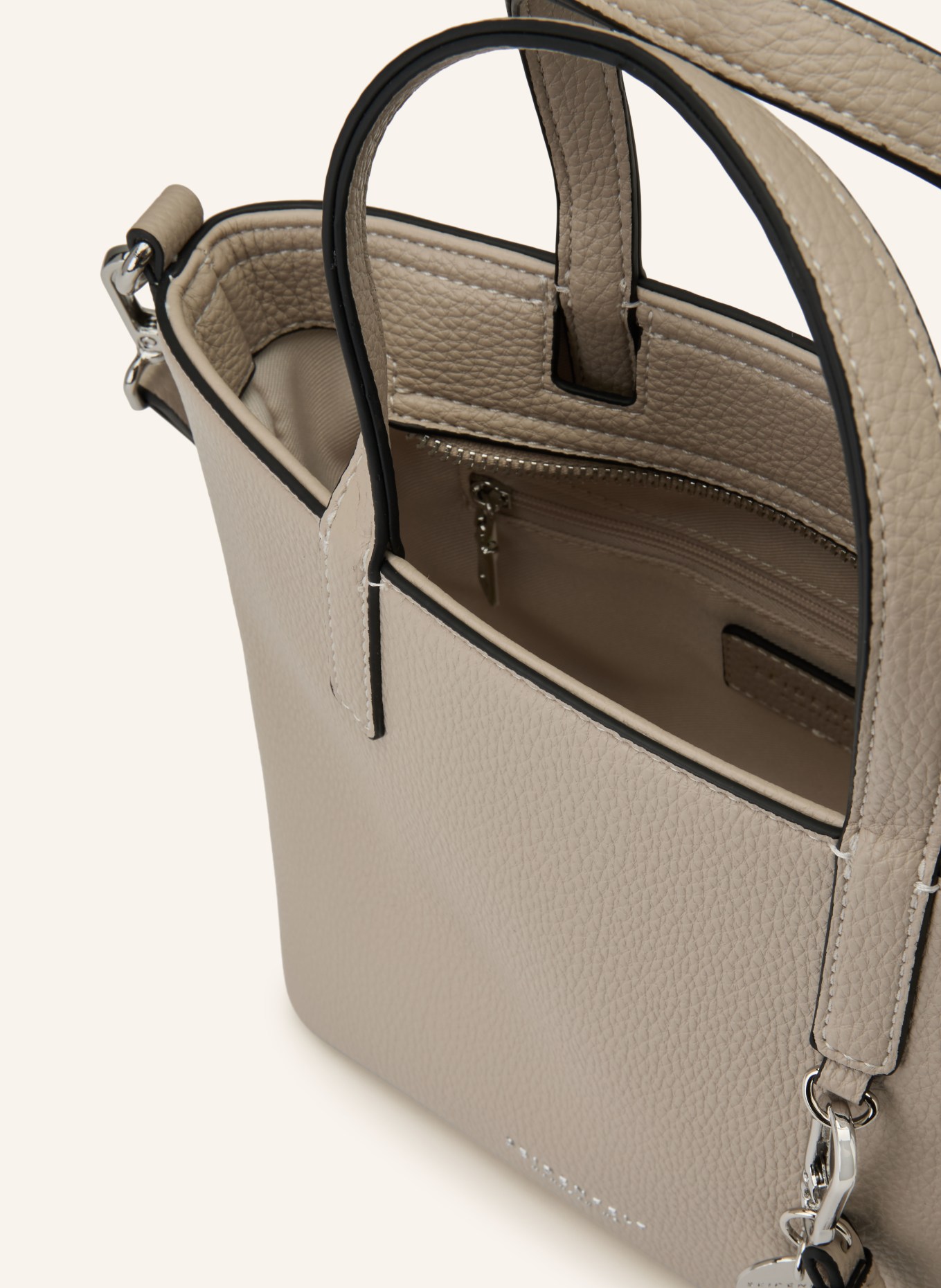 SEIDENFELT Handtasche LOHJA SMALL: BEIGE