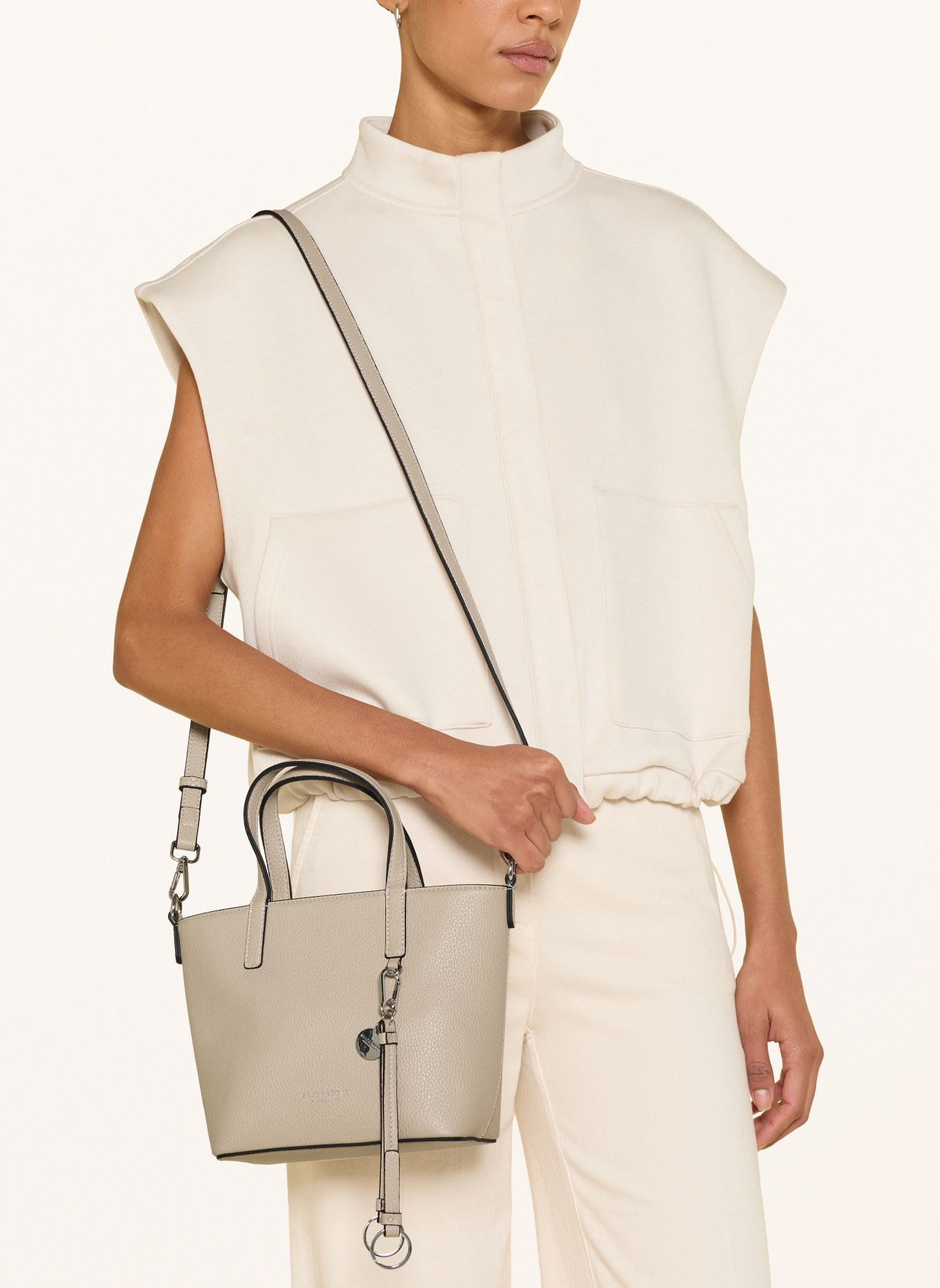 SEIDENFELT LOHJA SMALL Handbag: BEIGE