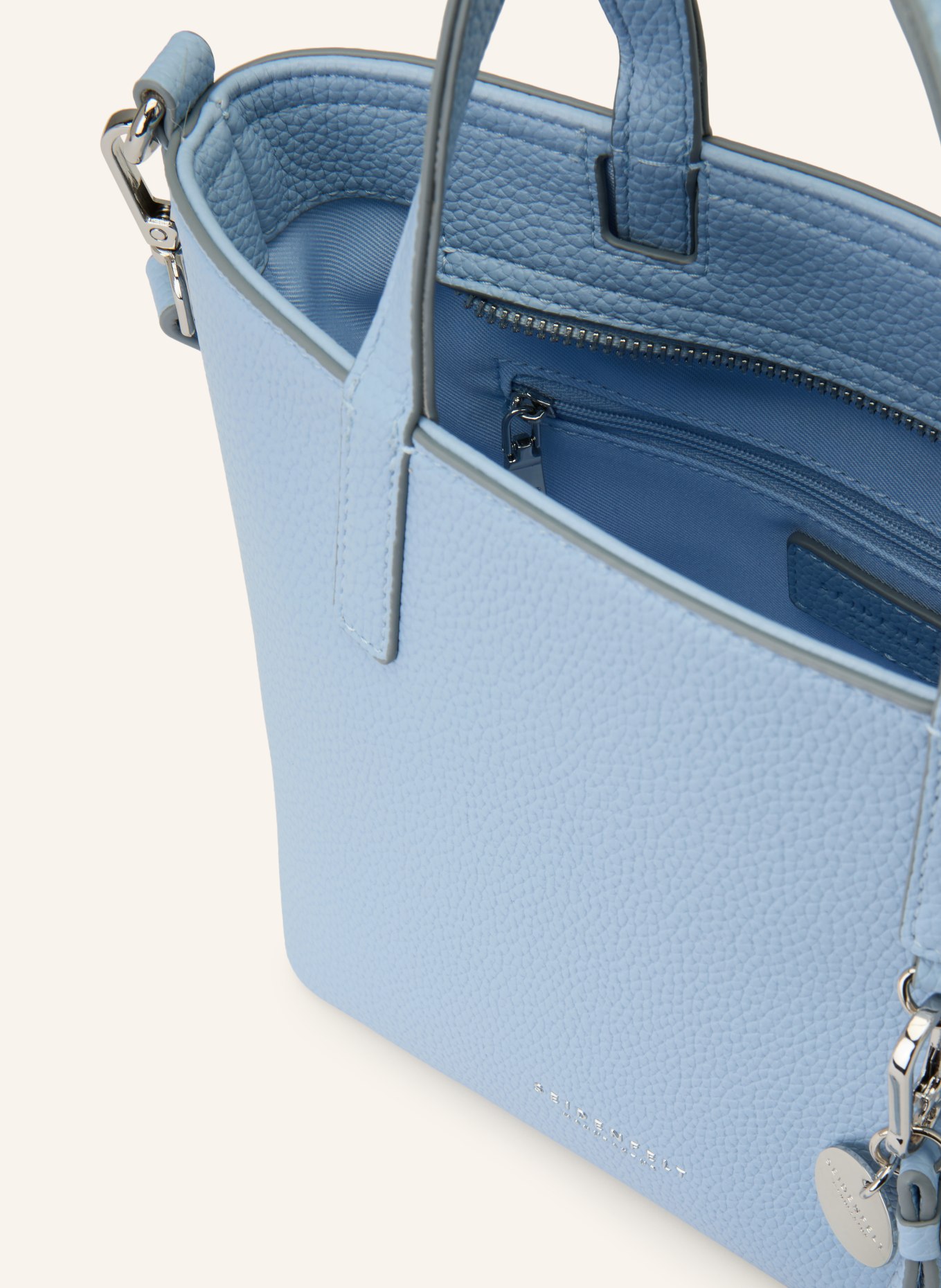 SEIDENFELT Handtasche LOHJA SMALL: HELLBLAU