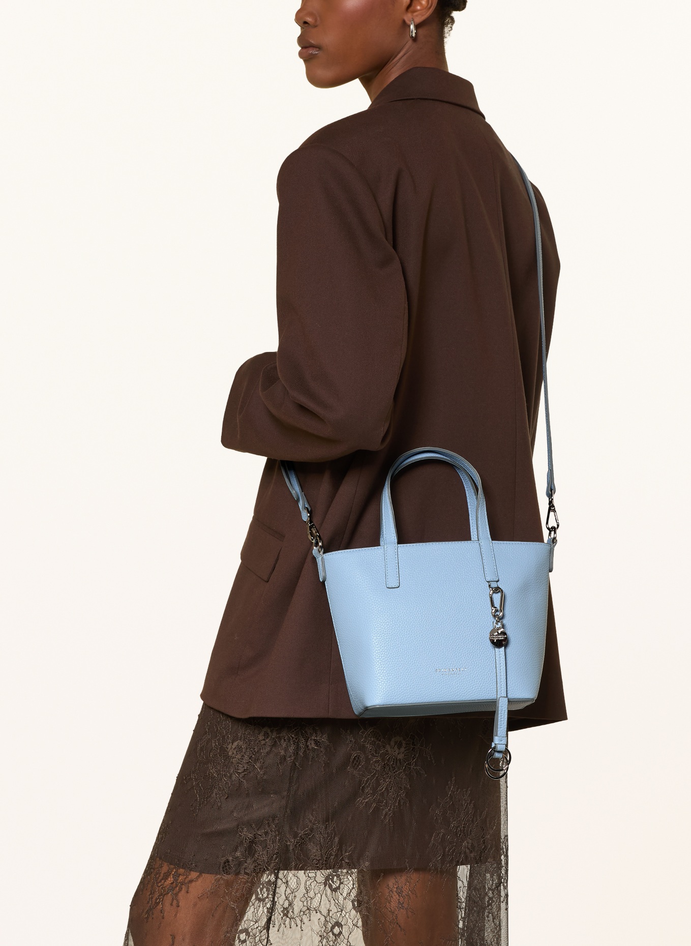 SEIDENFELT Handtasche LOHJA SMALL: HELLBLAU