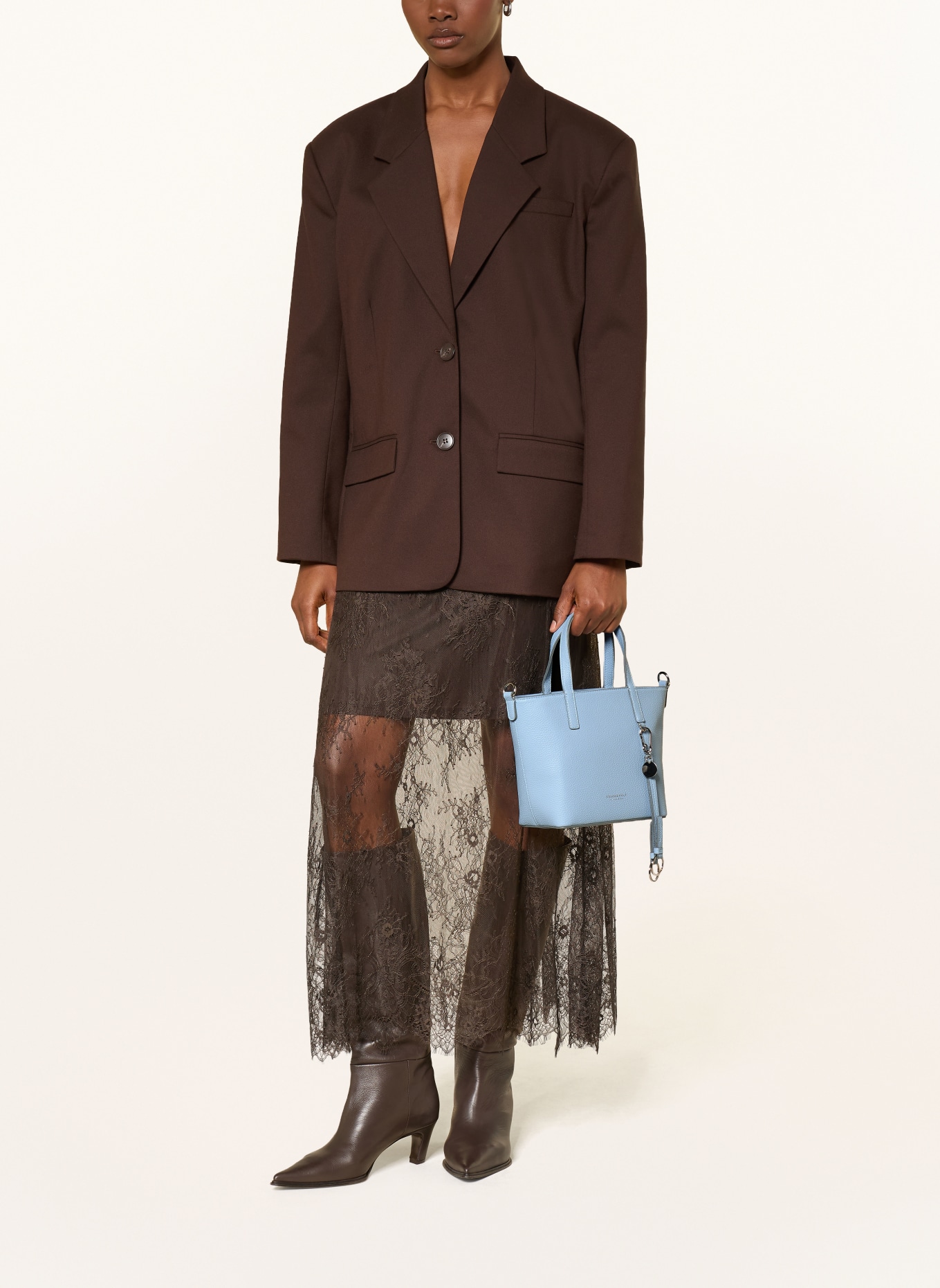 SEIDENFELT Handtasche LOHJA SMALL: HELLBLAU