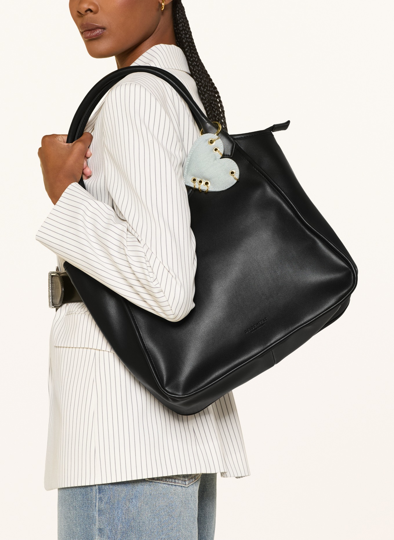 SEIDENFELT TAHMELA Tote Bag: BLACK