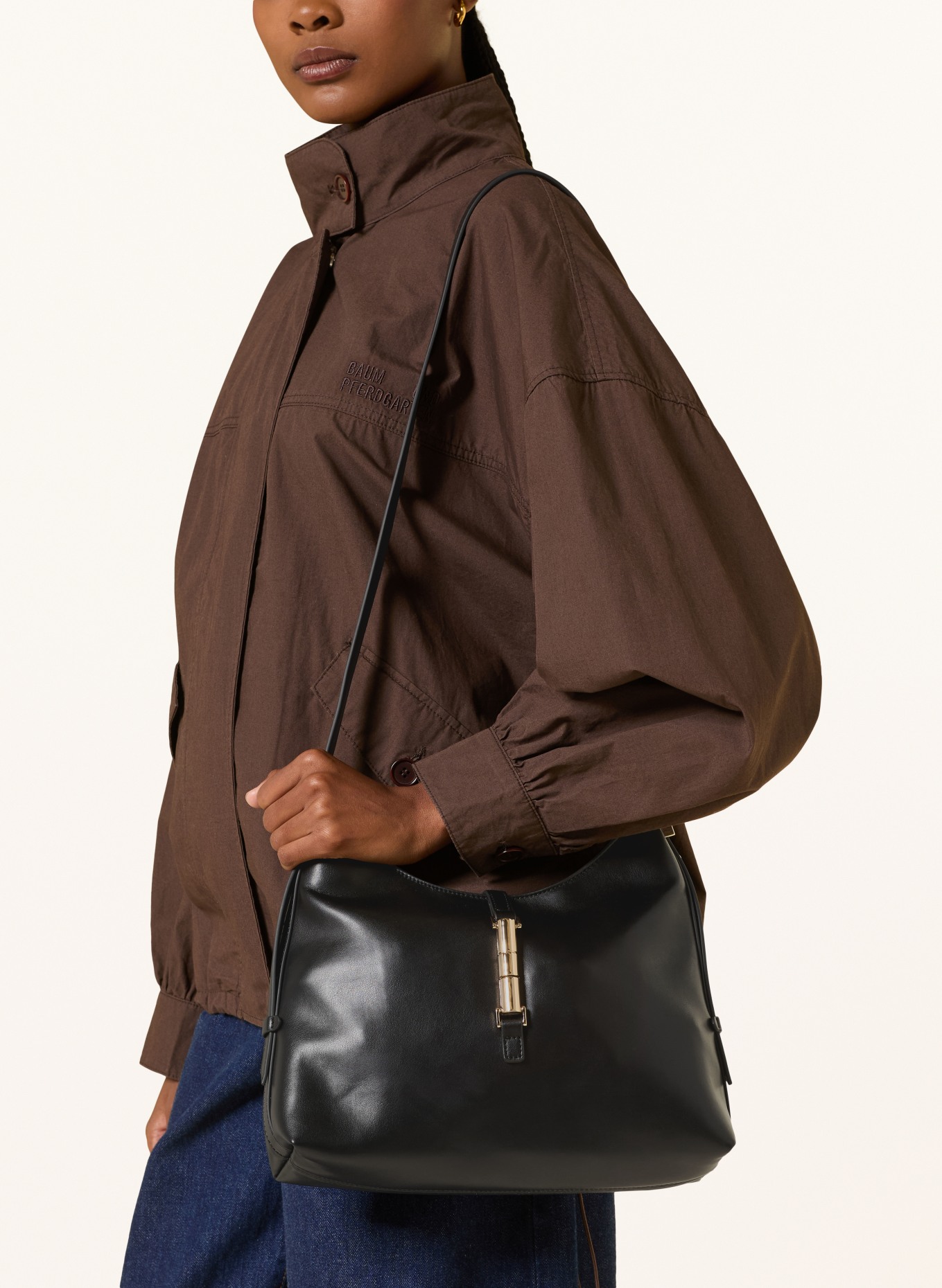 SEIDENFELT Sac à bandoulière LOVIISA: NOIR / OR