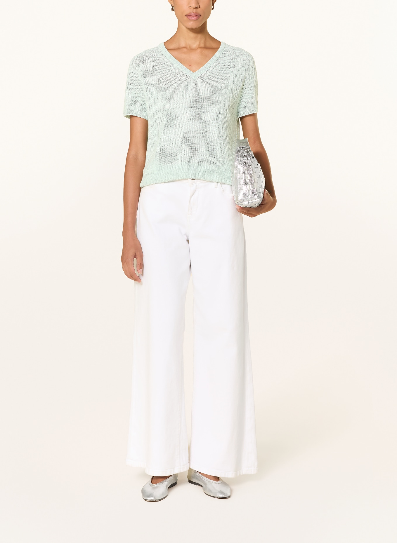 Rich & Royal Knit shirt: MINT / SILVER