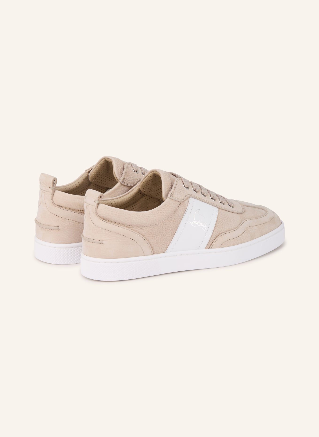 Christian Louboutin RETRO Sneakers: TAUPE / WHITE