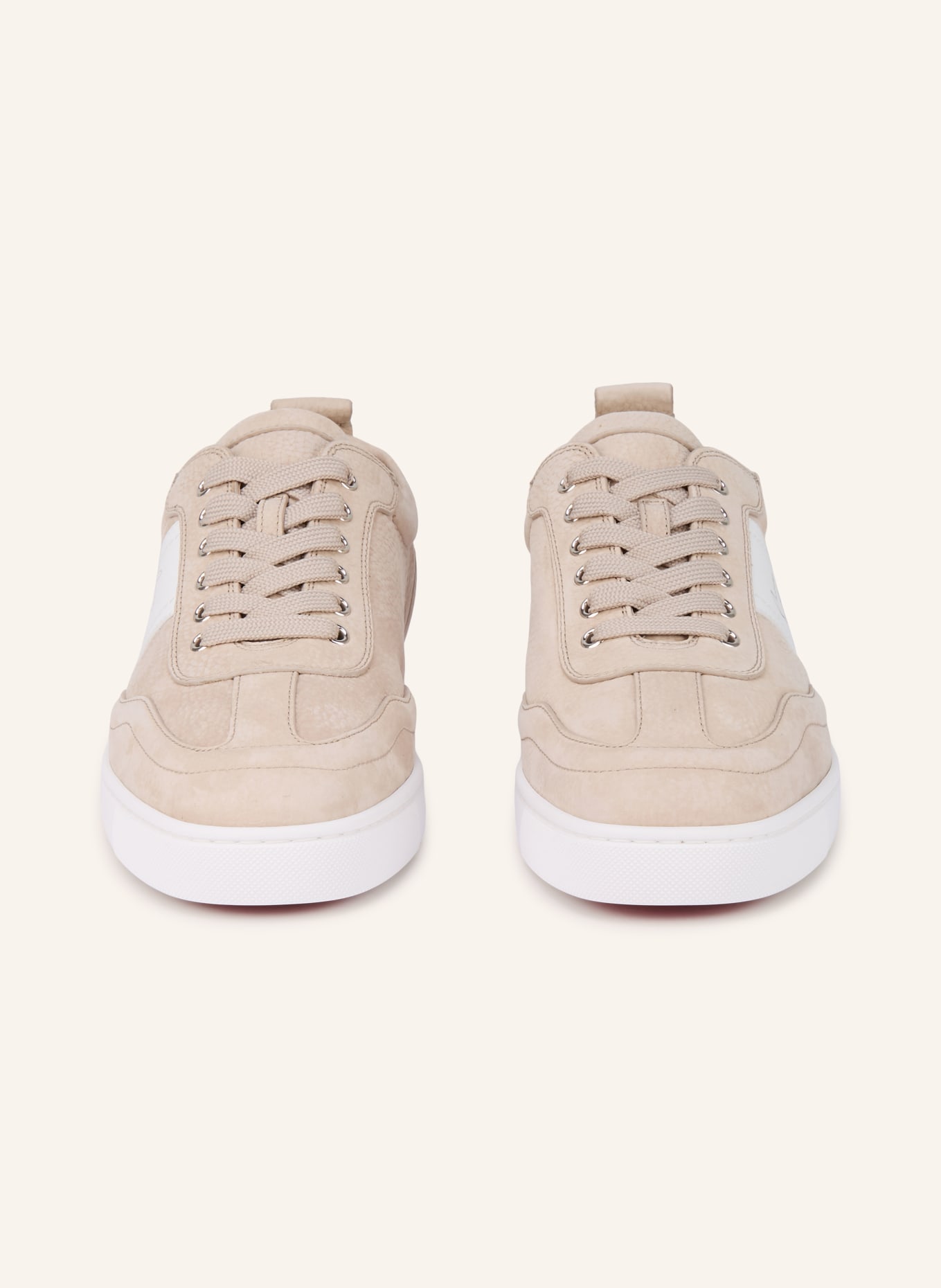 Christian Louboutin RETRO Sneakers: TAUPE / WHITE