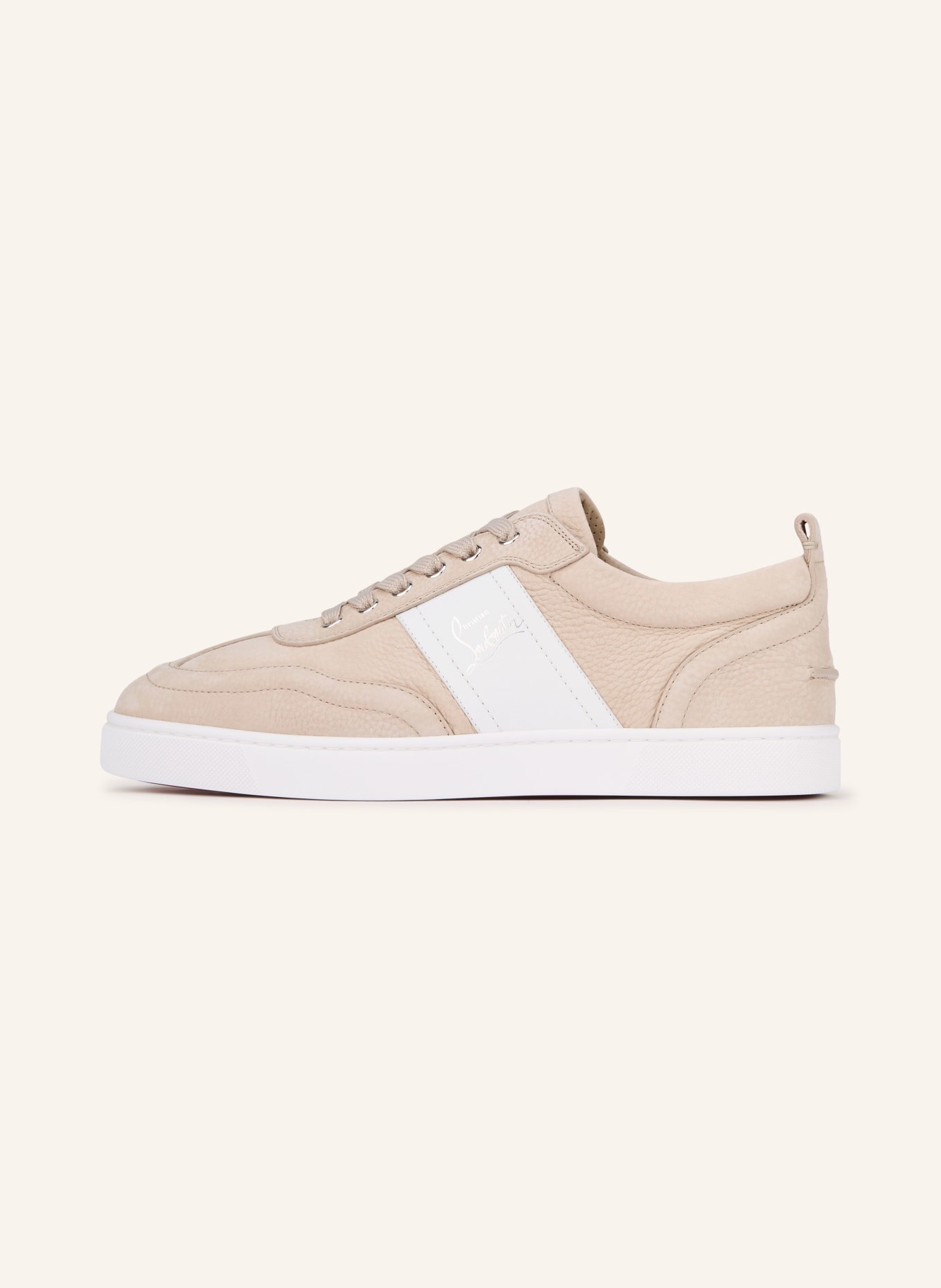 Christian Louboutin RETRO Sneakers: TAUPE / WHITE