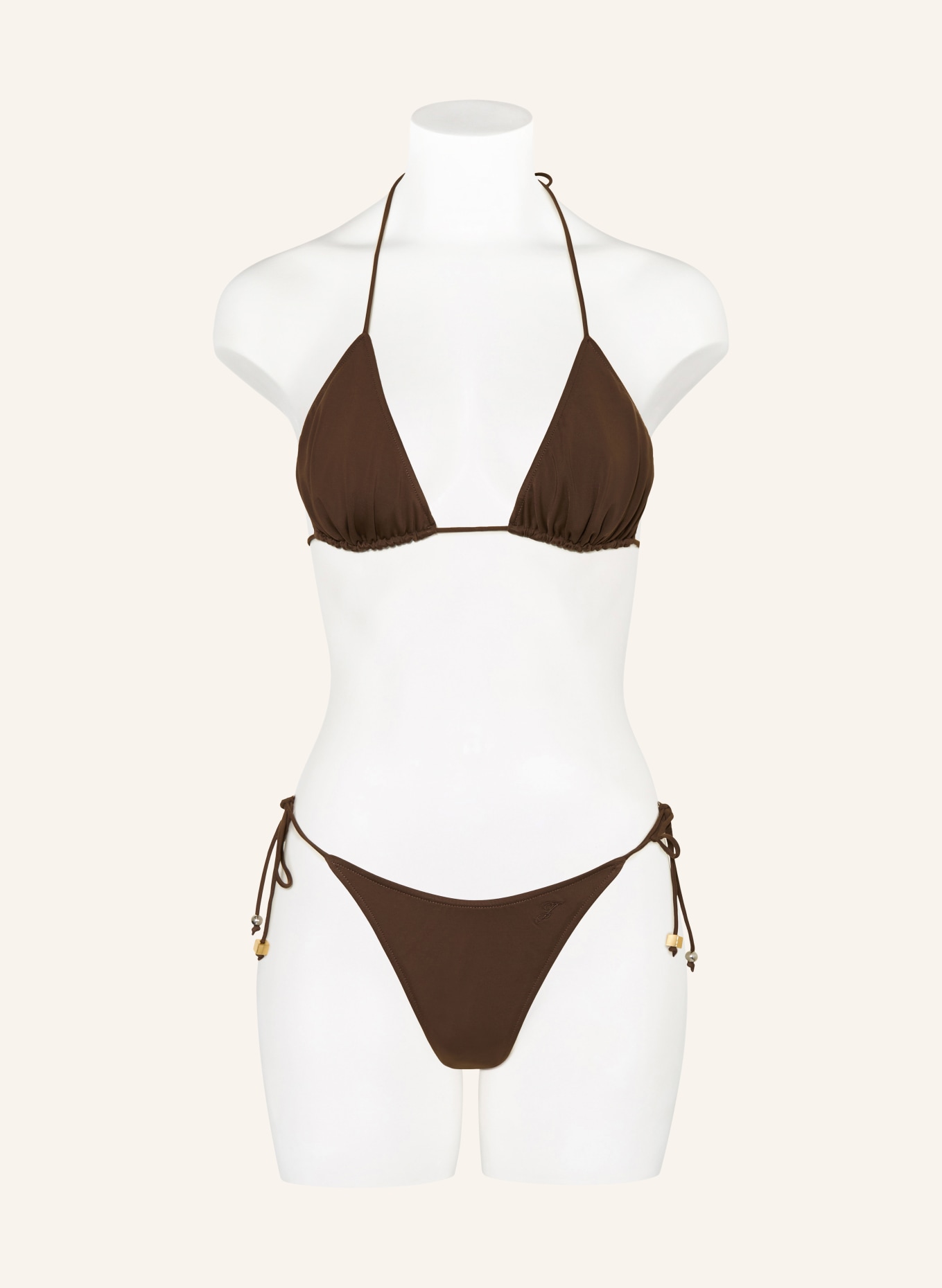 JACQUEMUS Triangel-Bikini-Hose LE BAS DE PLAGE: DUNKELBRAUN