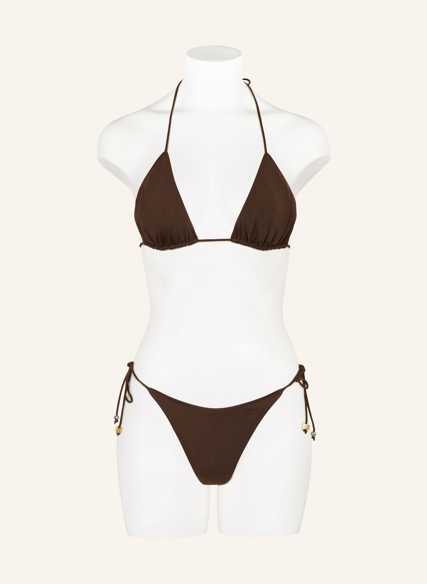 JACQUEMUS Triangel-Bikini-Top LE HAUT DE PLAGE: DUNKELBRAUN