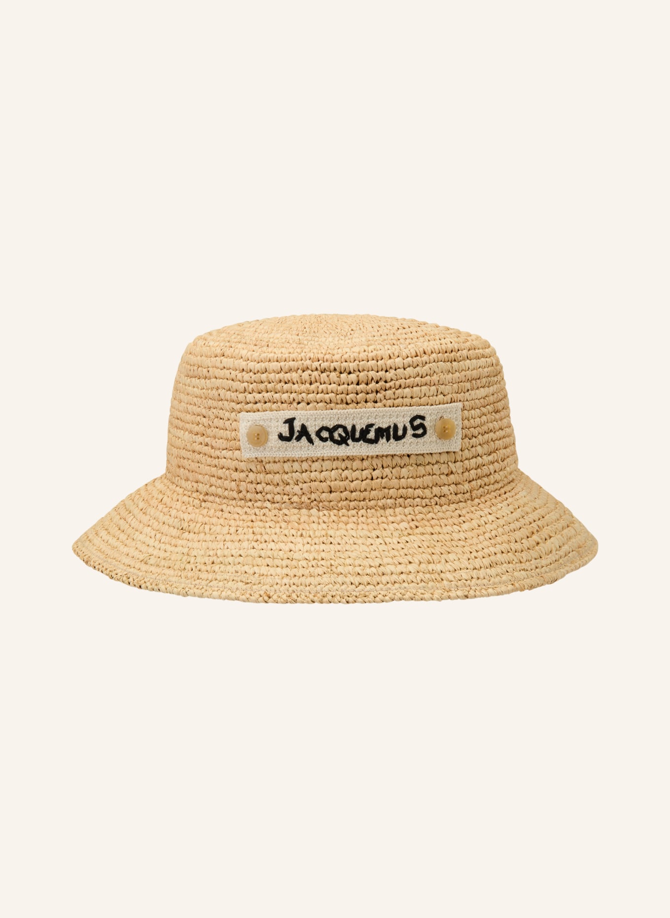 JACQUEMUS Strohhut LE BOB PLAGE: BEIGE