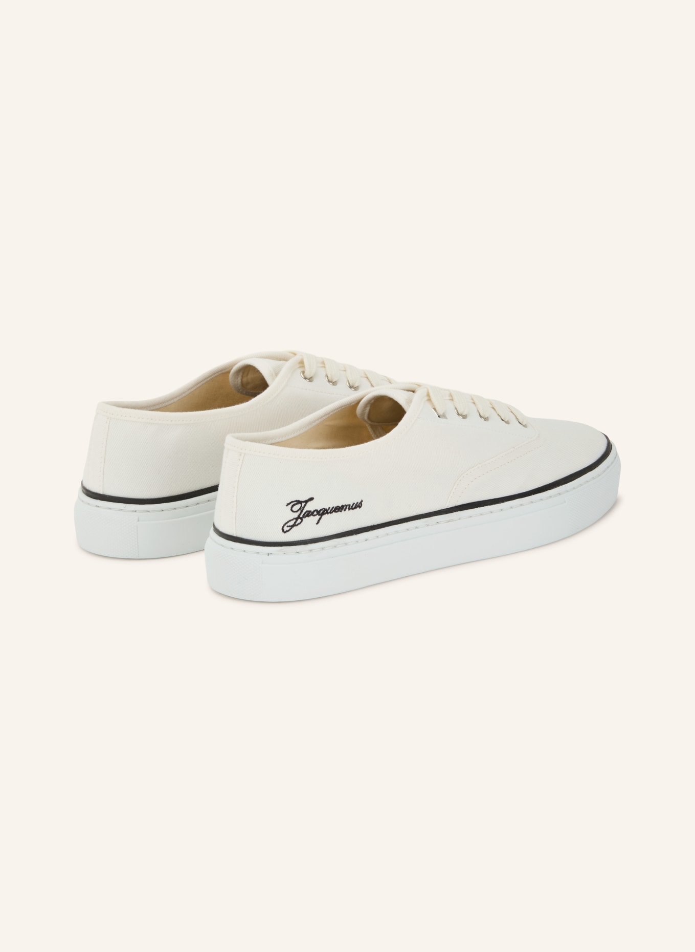 JACQUEMUS Sneaker LES FEFE: WEISS / SCHWARZ