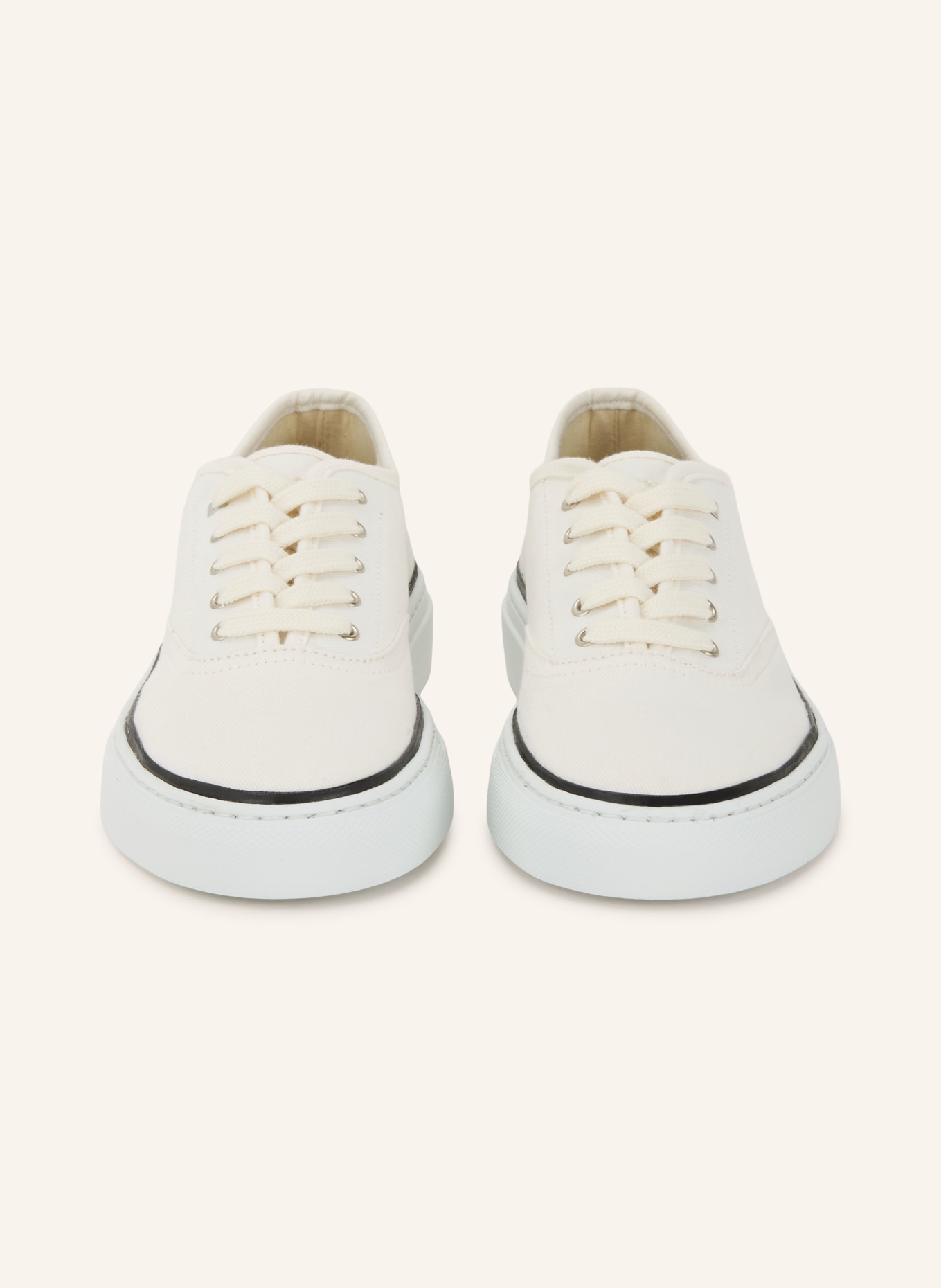 JACQUEMUS Sneaker LES FEFE: WEISS / SCHWARZ