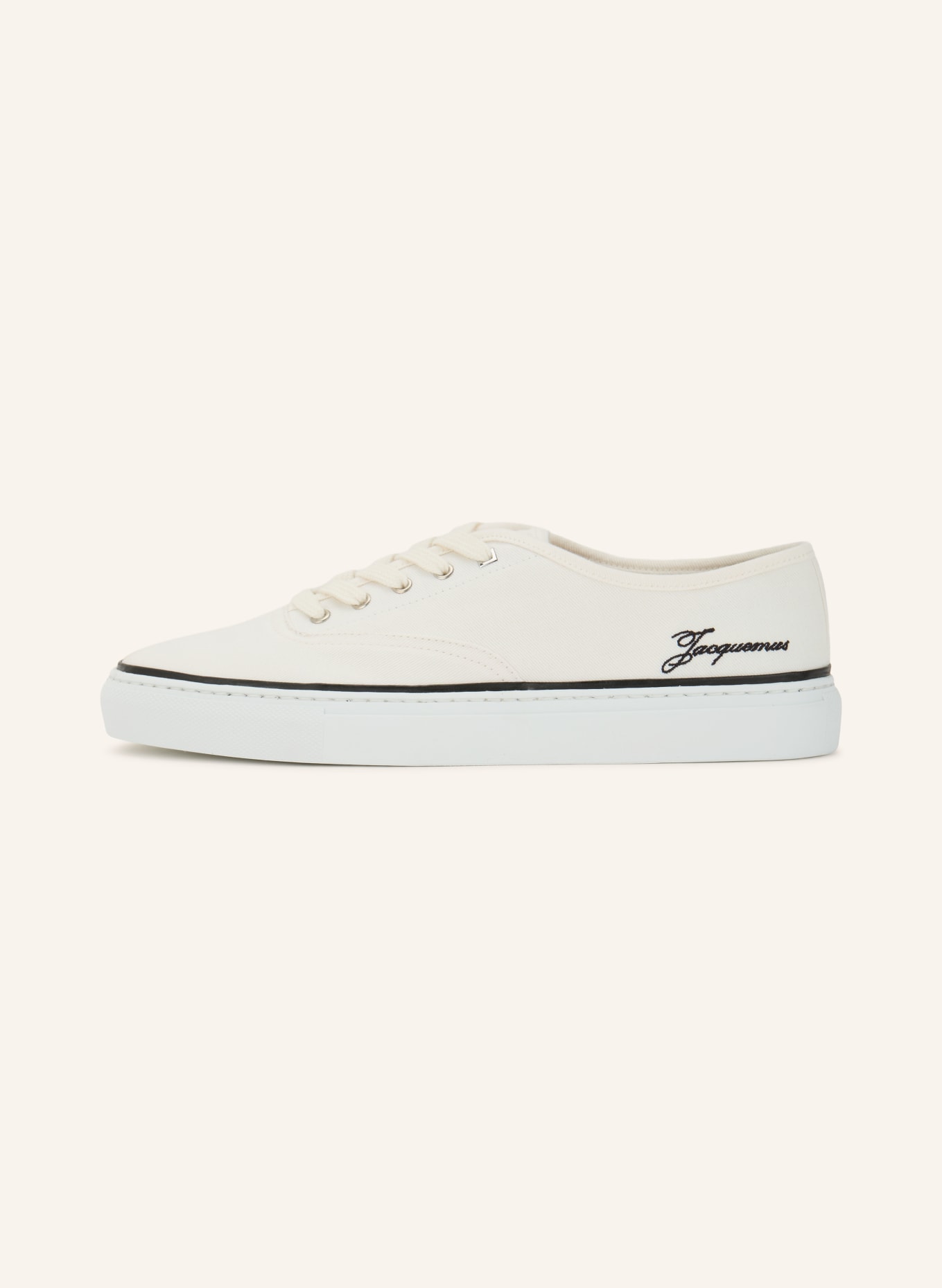 JACQUEMUS Sneaker LES FEFE: WEISS / SCHWARZ