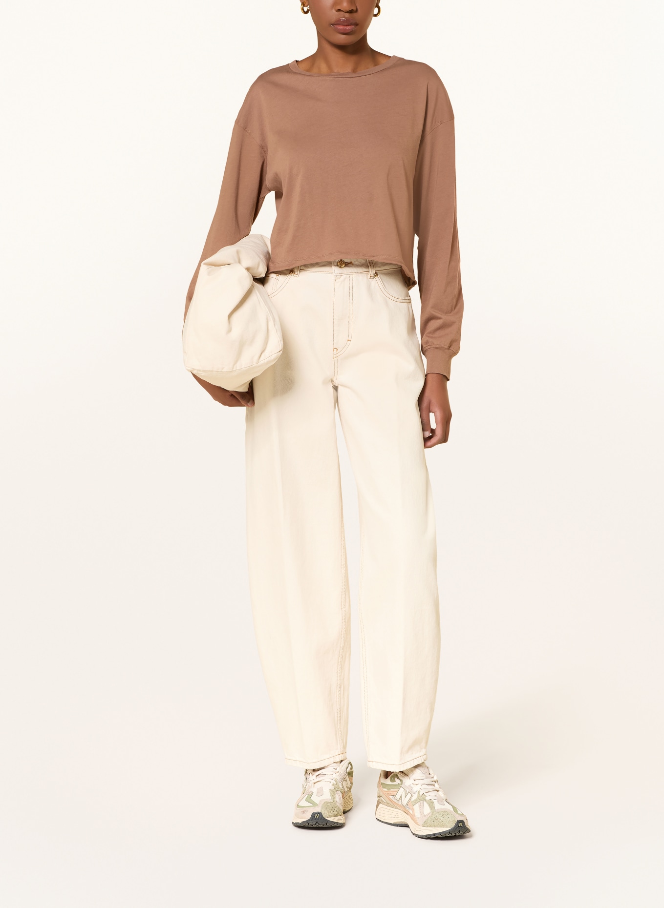 American Vintage APOLY-shirt met lange mouwen: BRUIN