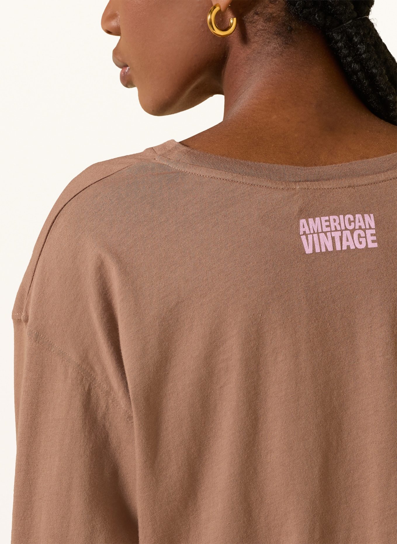 American Vintage APOLY-shirt met lange mouwen: BRUIN