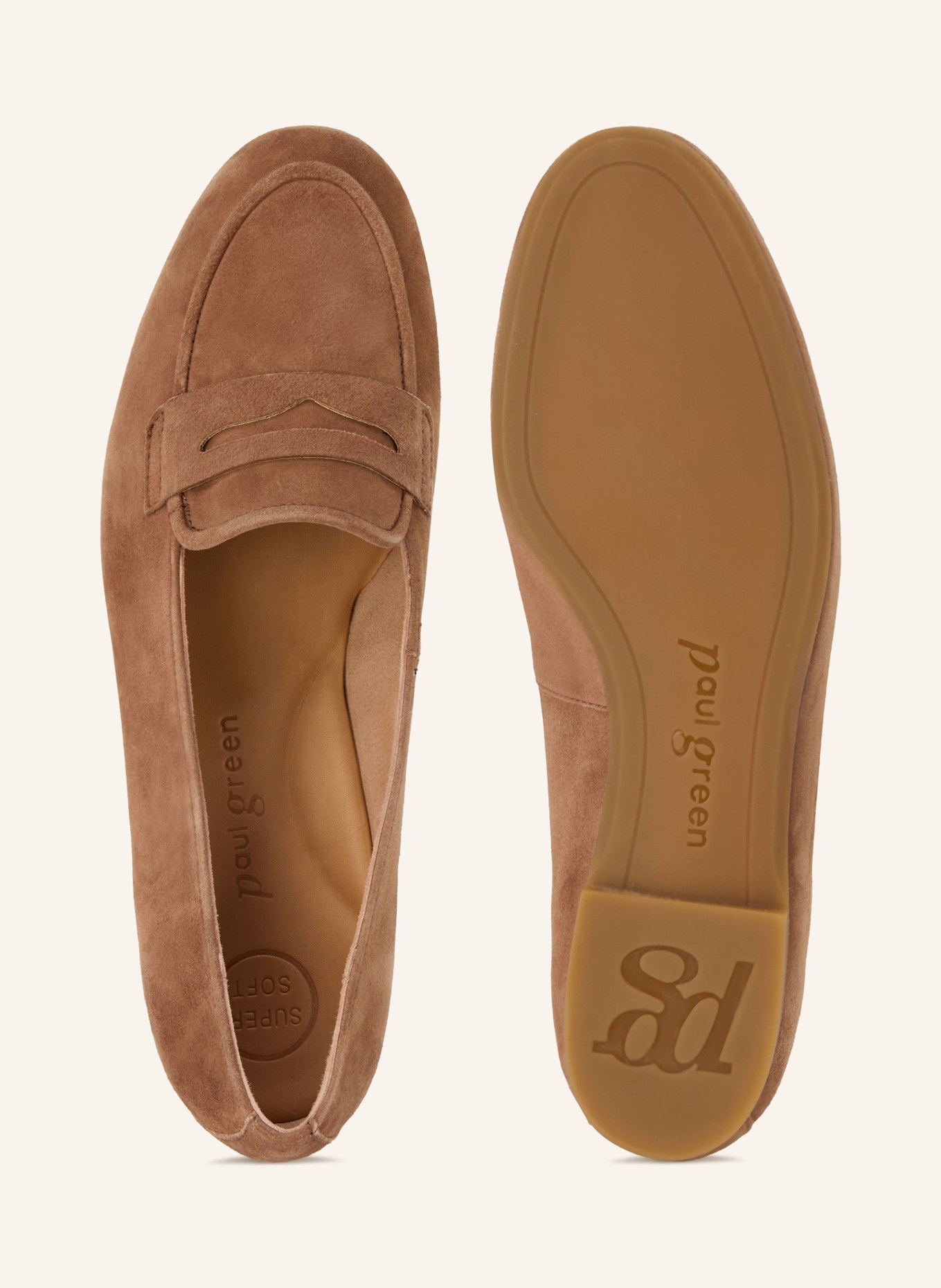 paul green penny loafer: LIGHT BROWN