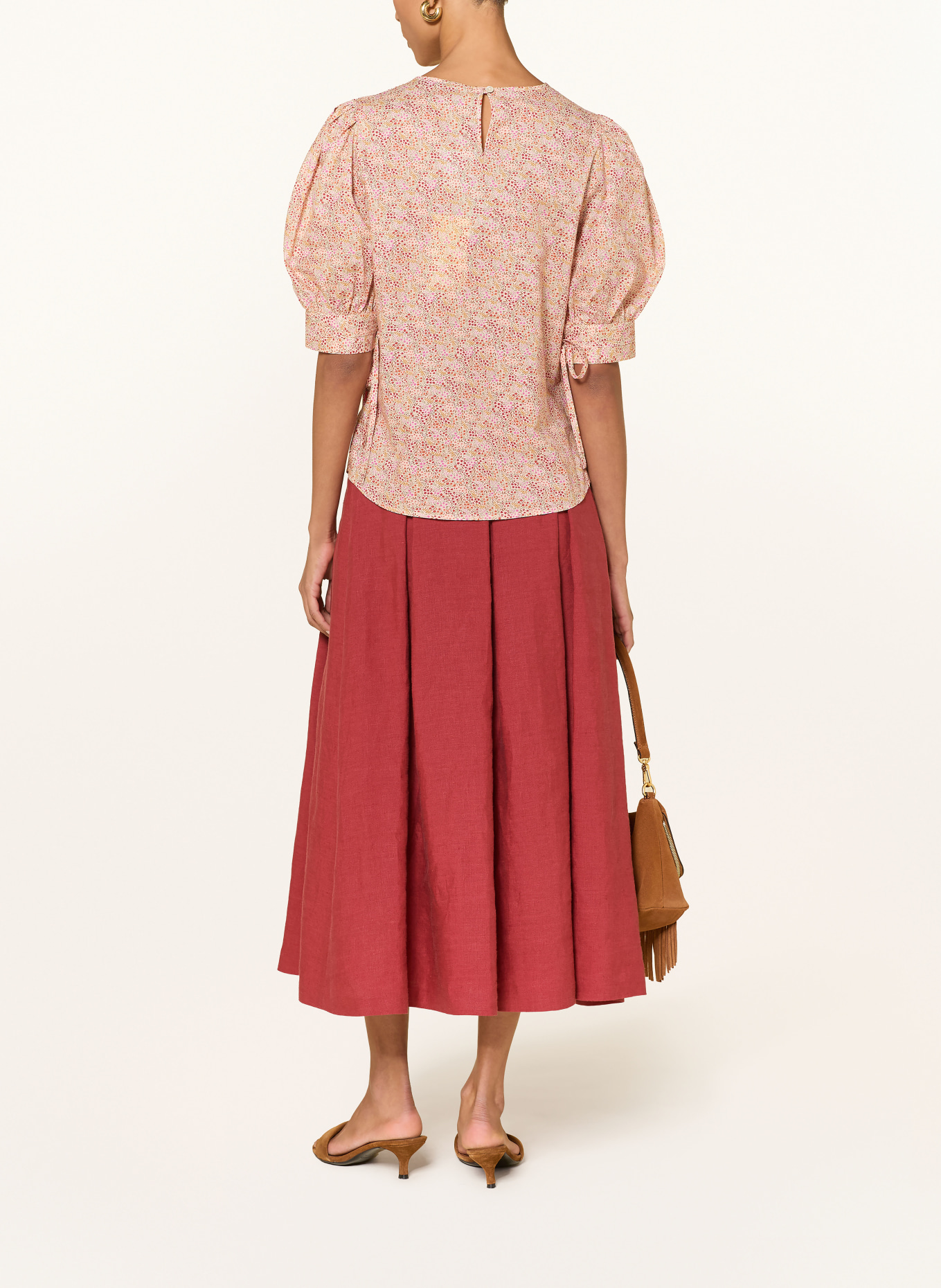 ROCKMACHERIN Klederdrachtblouse TULA: ROZE / ROOD / ORANJE