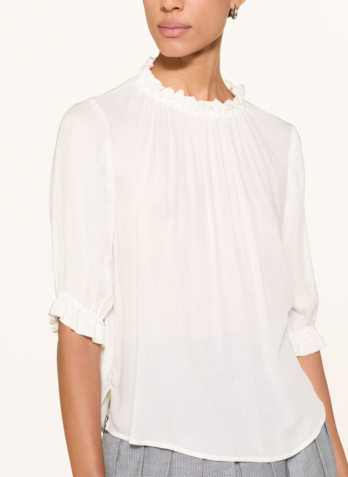 ROCKMACHERIN Trachtenbluse ERNA mit 3/4-Arm: WEISS