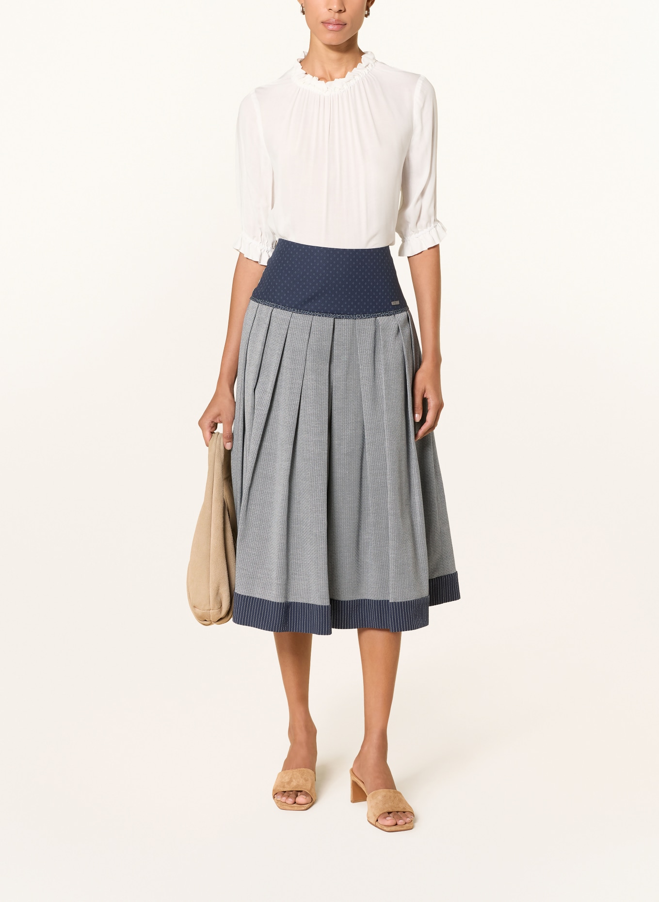 ROCKMACHERIN Trachtenrock DIAFSEEDAUCHA: DUNKELBLAU / WEISS