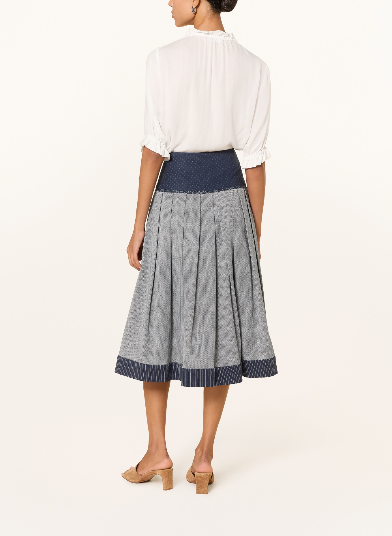 ROCKMACHERIN Trachtenrock DIAFSEEDAUCHA: DUNKELBLAU / WEISS